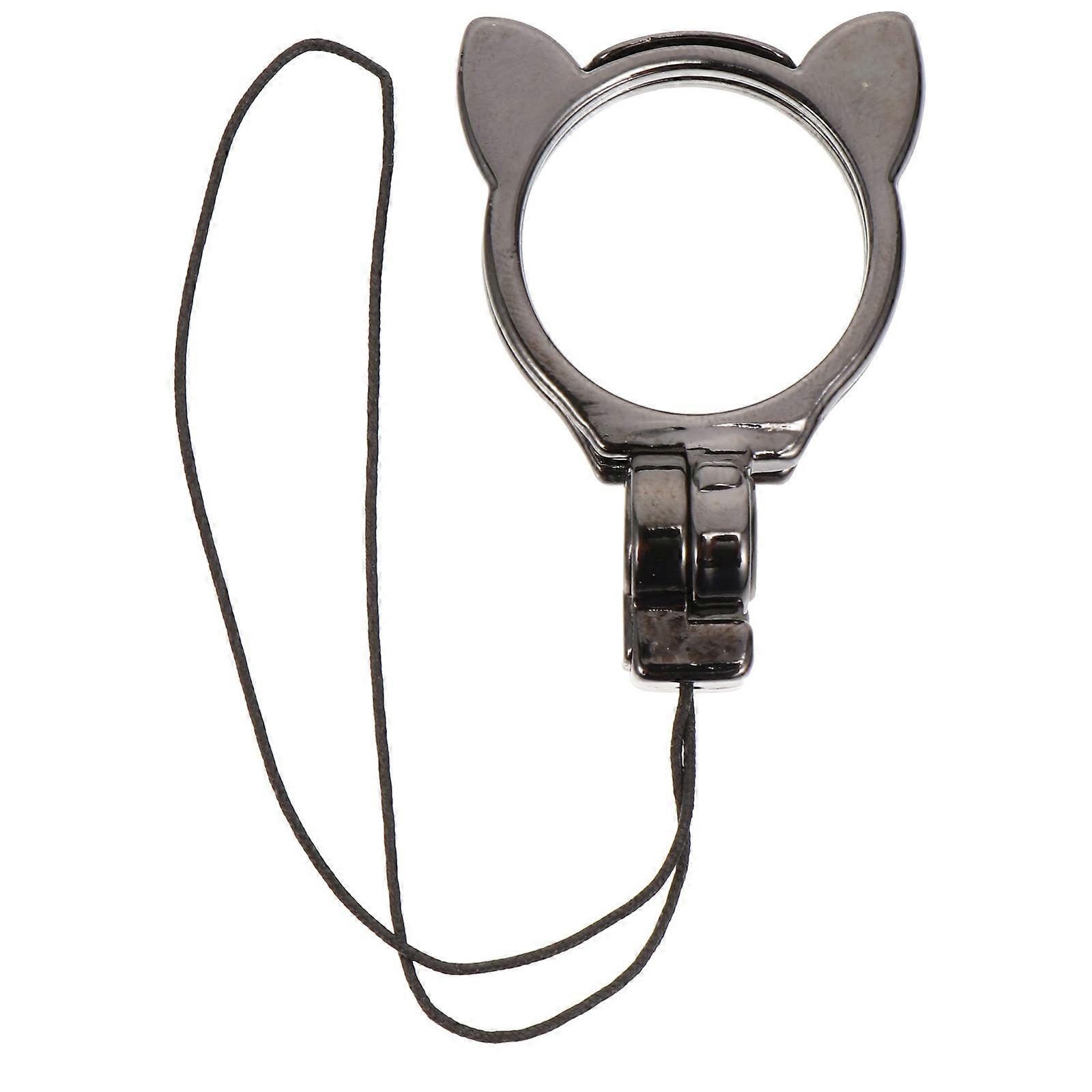 Phone String Hanging Rope with Finger Buckle for Phone 2Pcs Black