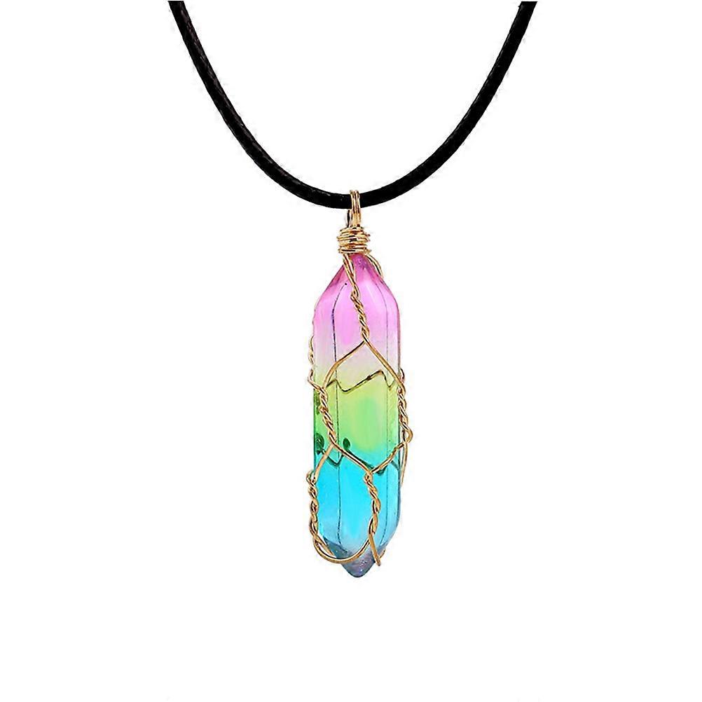 Crystal Necklace with Rhombus with Pendant
