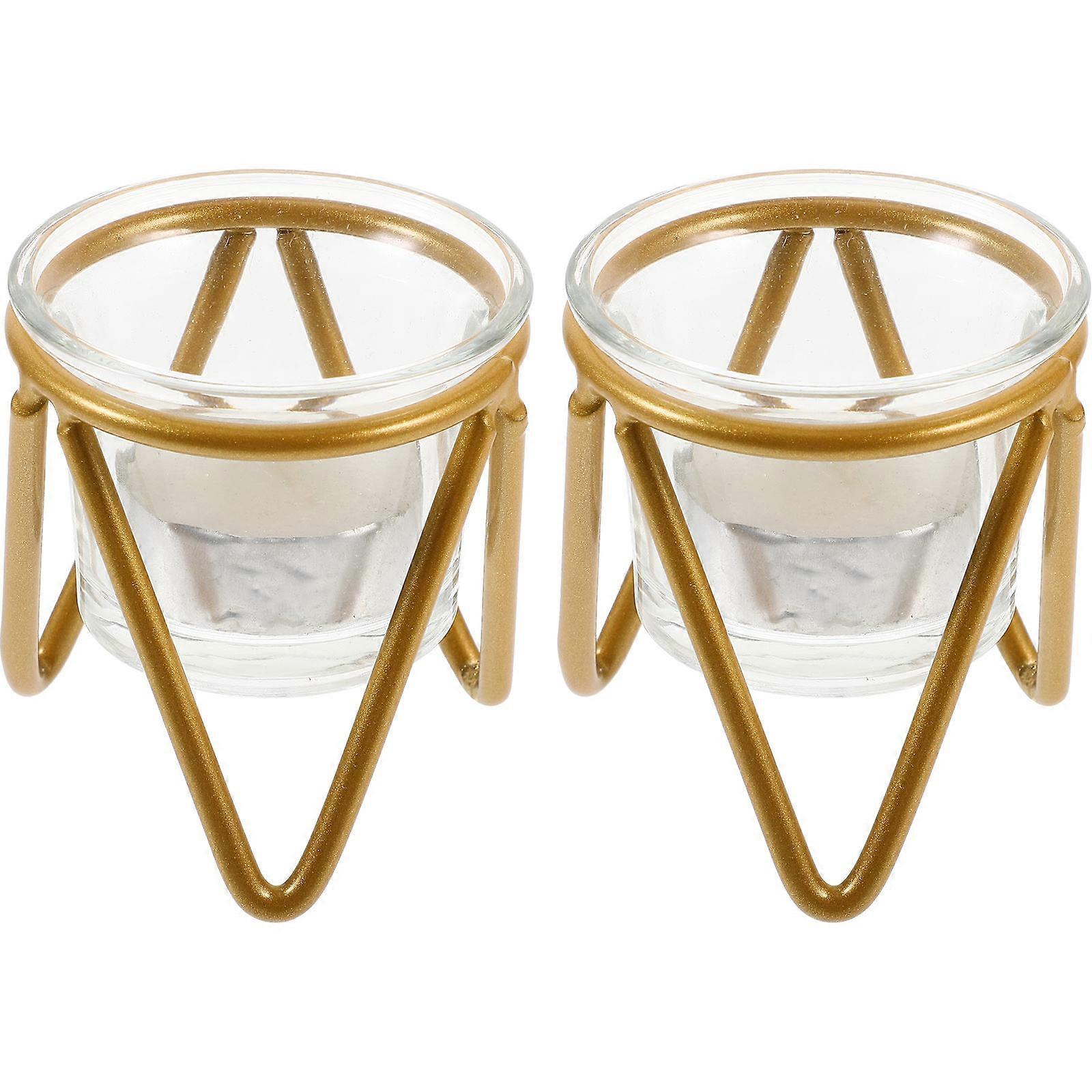 Candle Holder Glass Craft Holder for Elegant Decor 4Sets