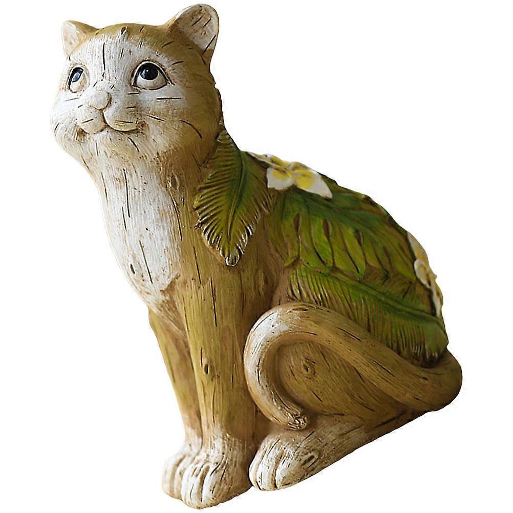 Art Cat Model Decorative Cat Sculpture for Home Decor 2Pcs