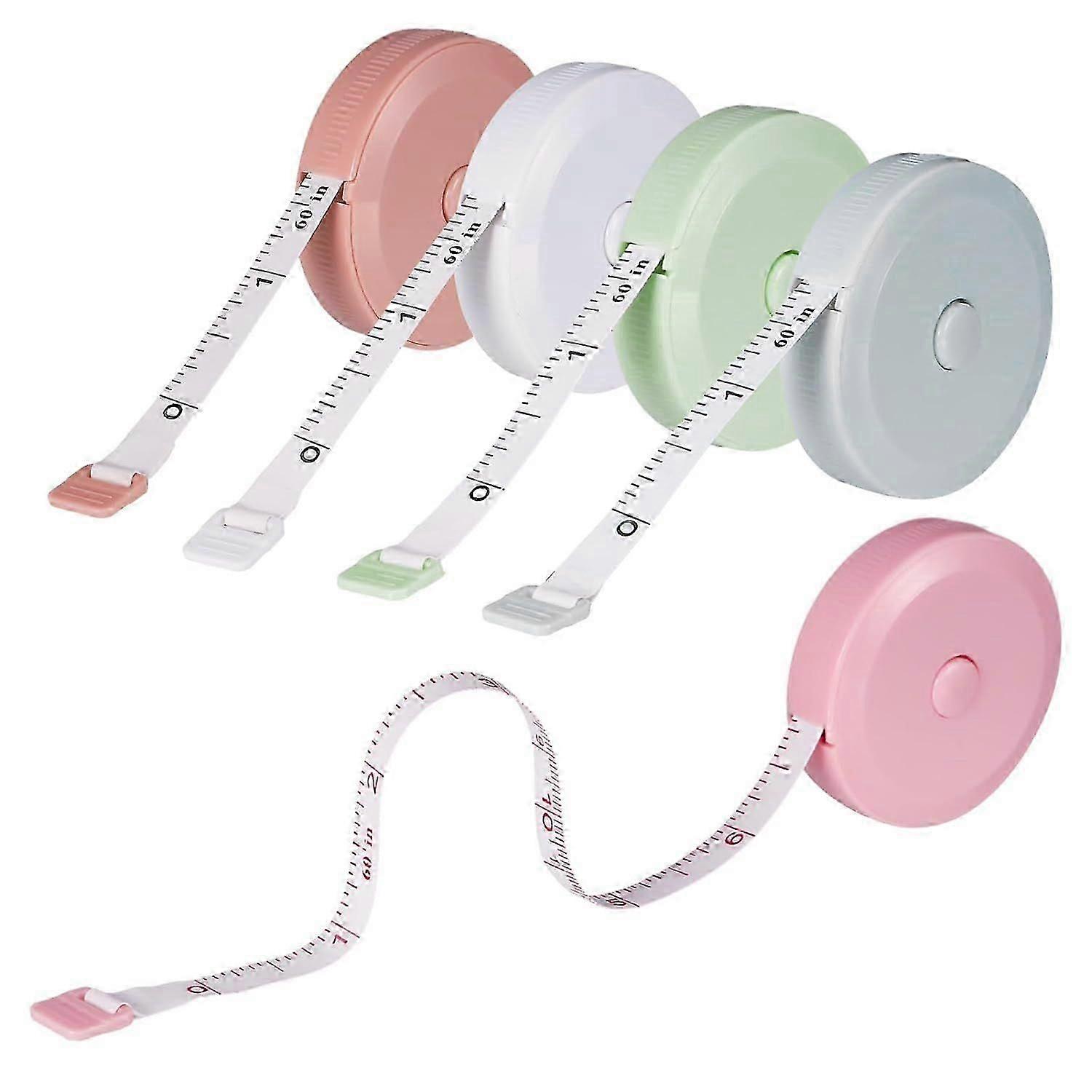 5pcs Soft Tape Measure 60in / 150cm Retractable Tailors Measuring Tape Small