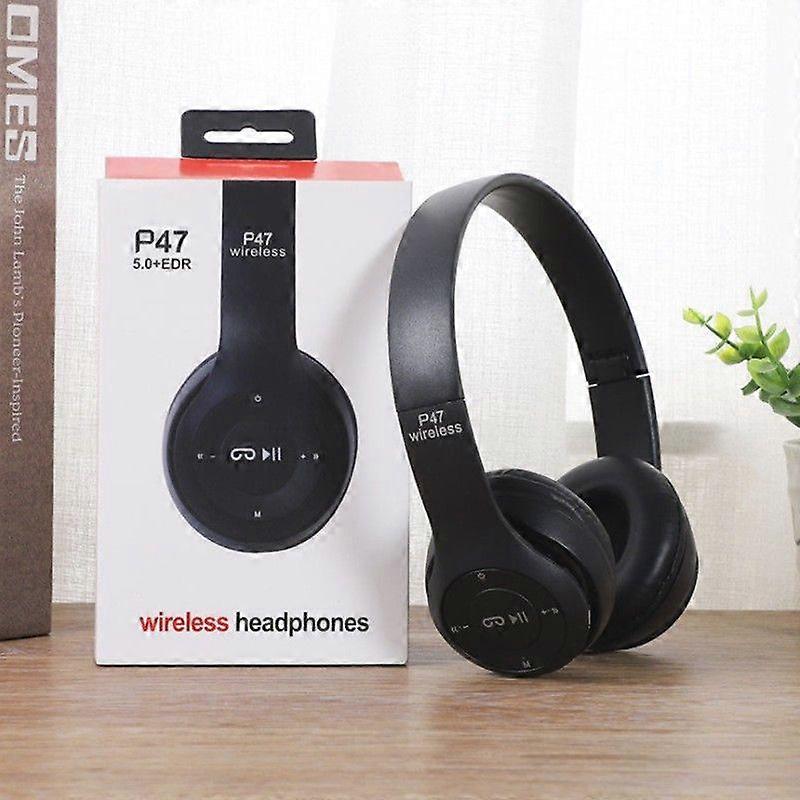 P47 Bluetooth Headphones Over Ear Foldable Bass Wireless Headset With Active Noise Cancelling