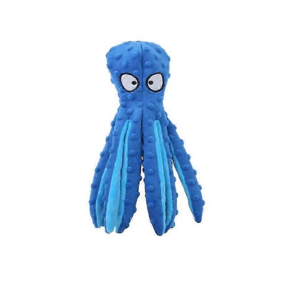 Whiskerspot Squeaky Octopus Plush Dog Toy for Chewing and Teeth Cleaning
