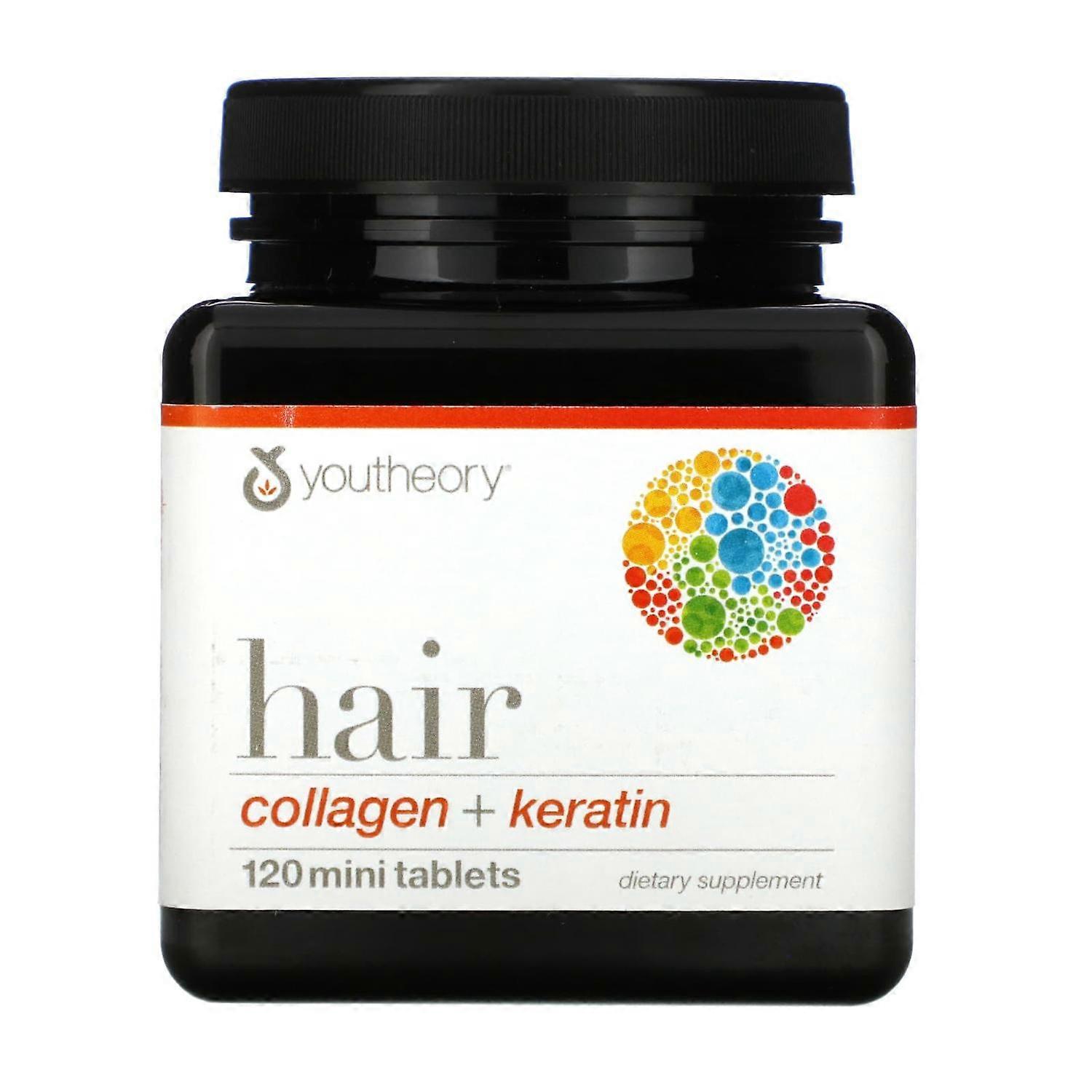 Youtheory, Hair, Collagen + Keratin, 120 Mini Tablets