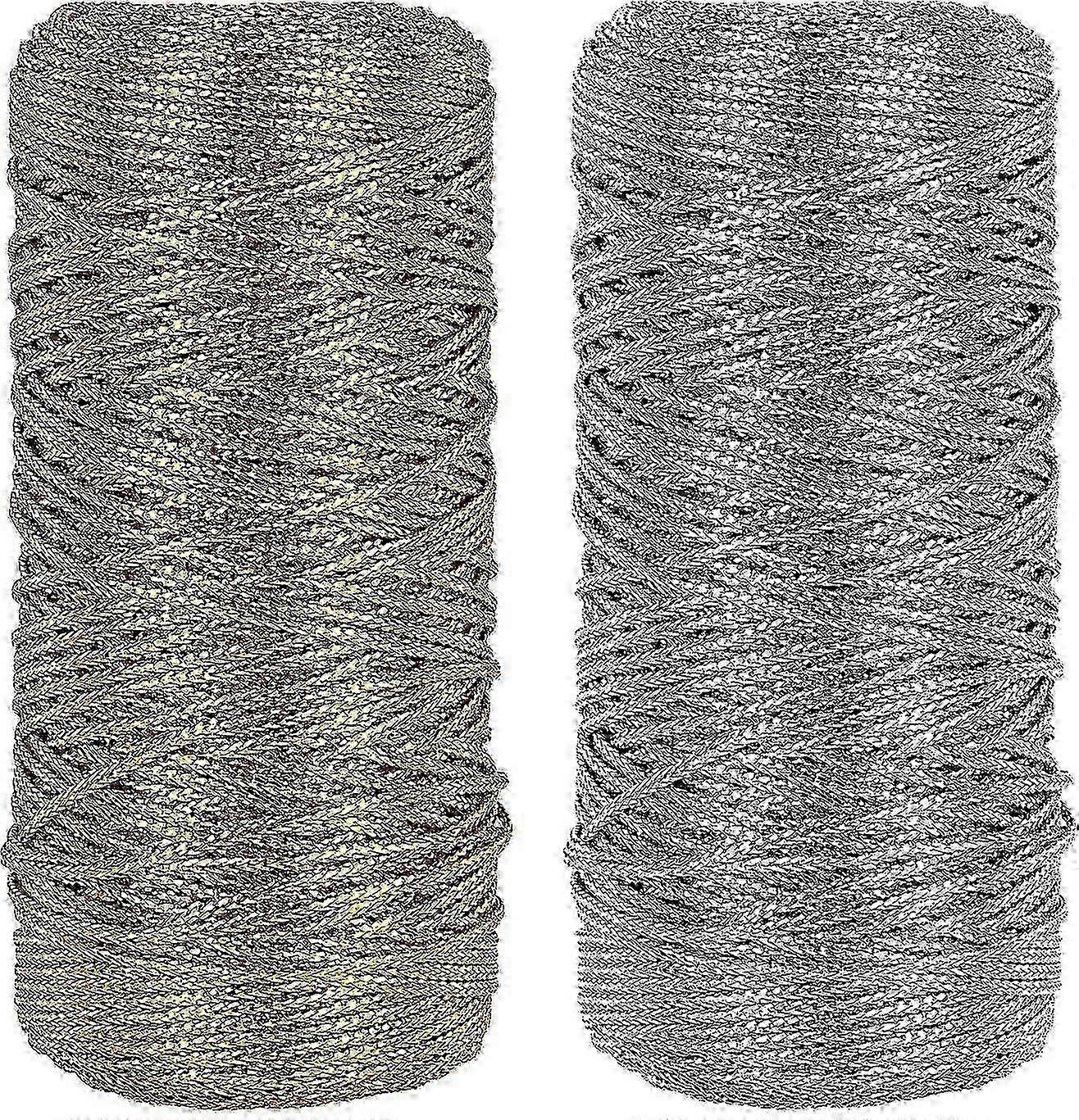 218 Yard 1.5mm Gold and Silver Metallic Thread Cord Tinsel String Non-Stretch Sparkle Thread