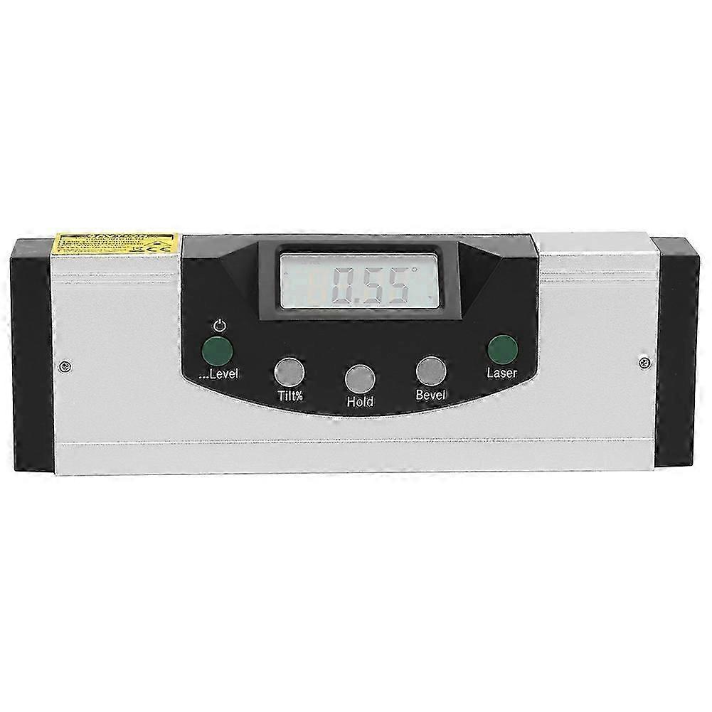 Red Laser Magnetic Level Ruler Digital LCD Protractor Inclinometer Spirit Level (173mm)