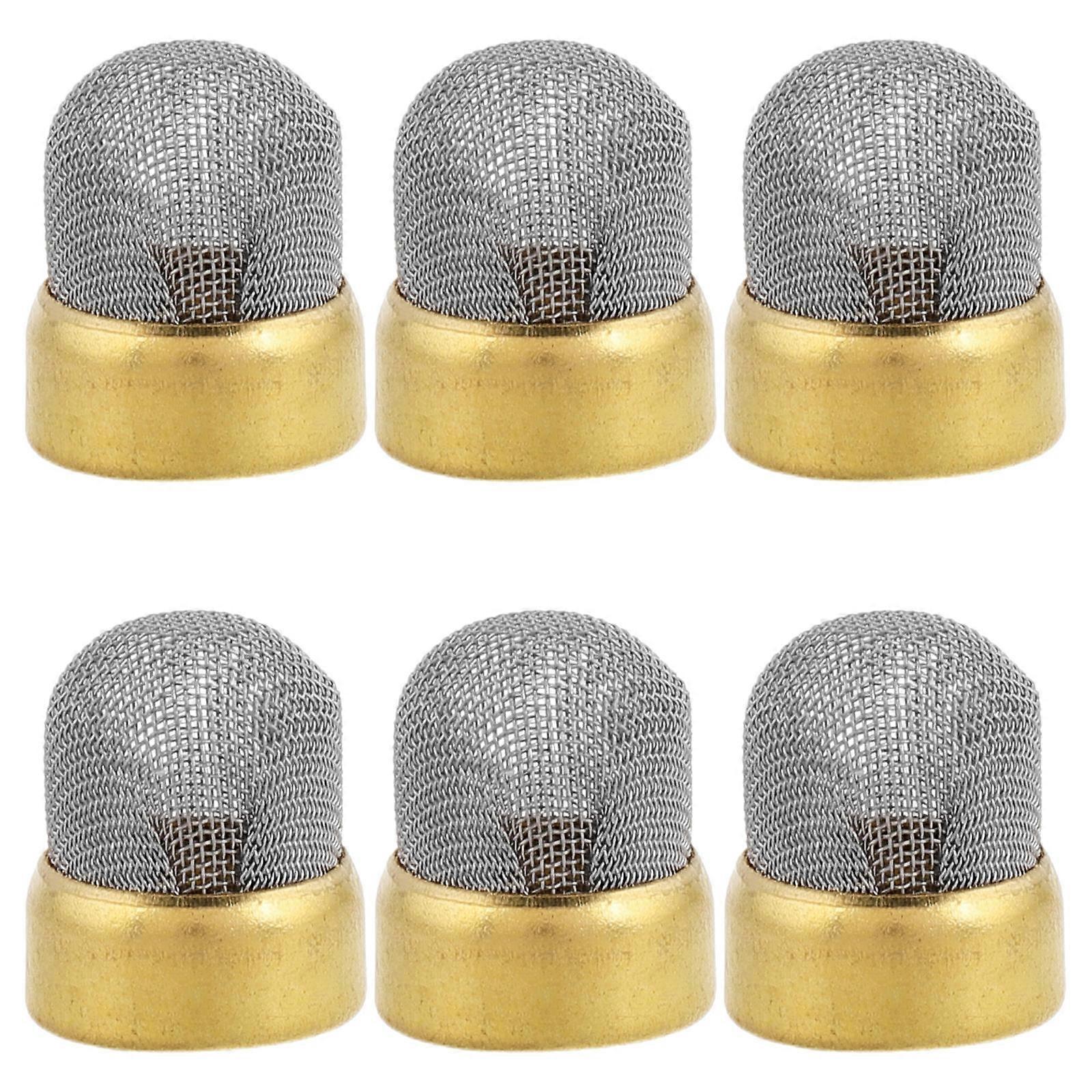 Grease Sprayer Yellow Gun Tip Filter with Alloy Mesh Strainer for 6Pcs Replacement