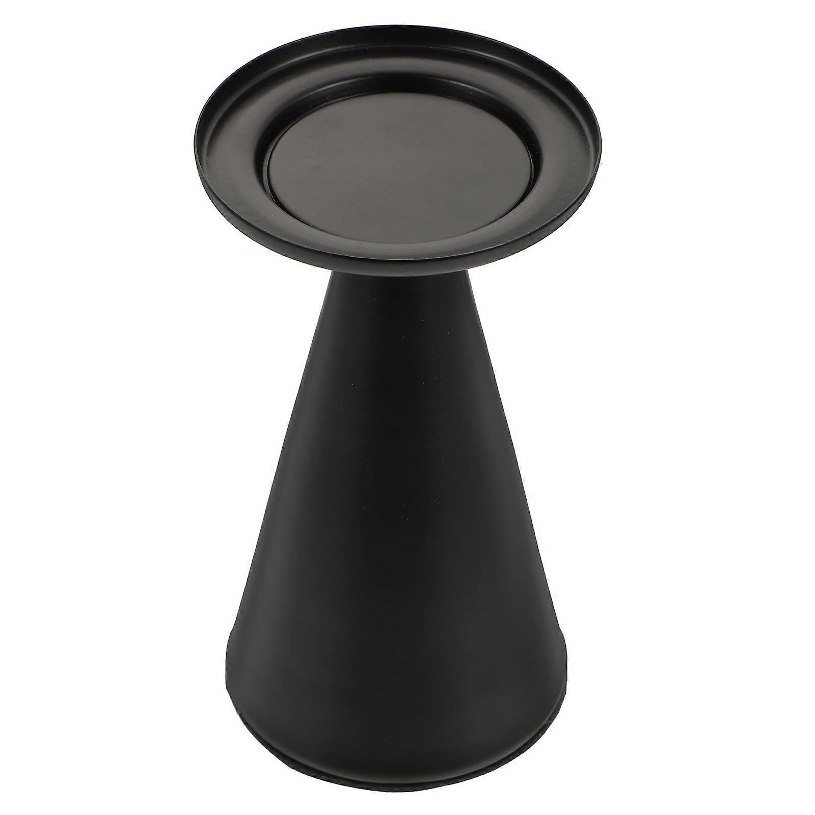 Iron Craft Candleholder Black Candlestick for Decor 2Pcs Decor