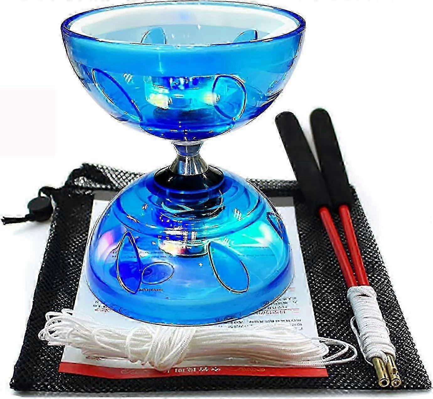 Diabolo Cse Yoyo Set ,triple Bearing Diabolo Cse Yoyos Juggling Colorful Led Diabolo With Diablo Sticks, Diabolo String & Net Bag, Easier Start miao7