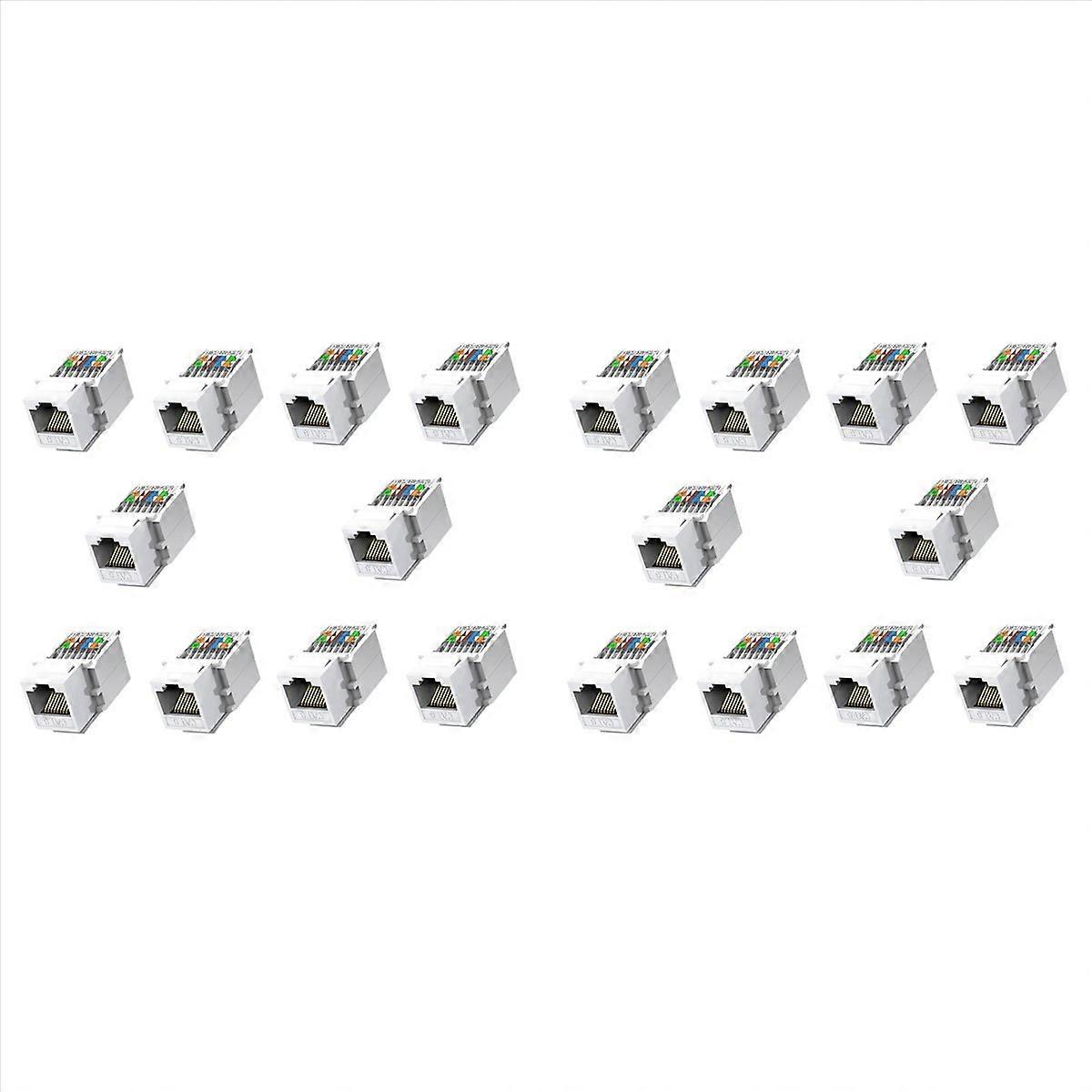 10 Pack Cat6 RJ45 Jack, Tool Less No Punch-Down Tool
