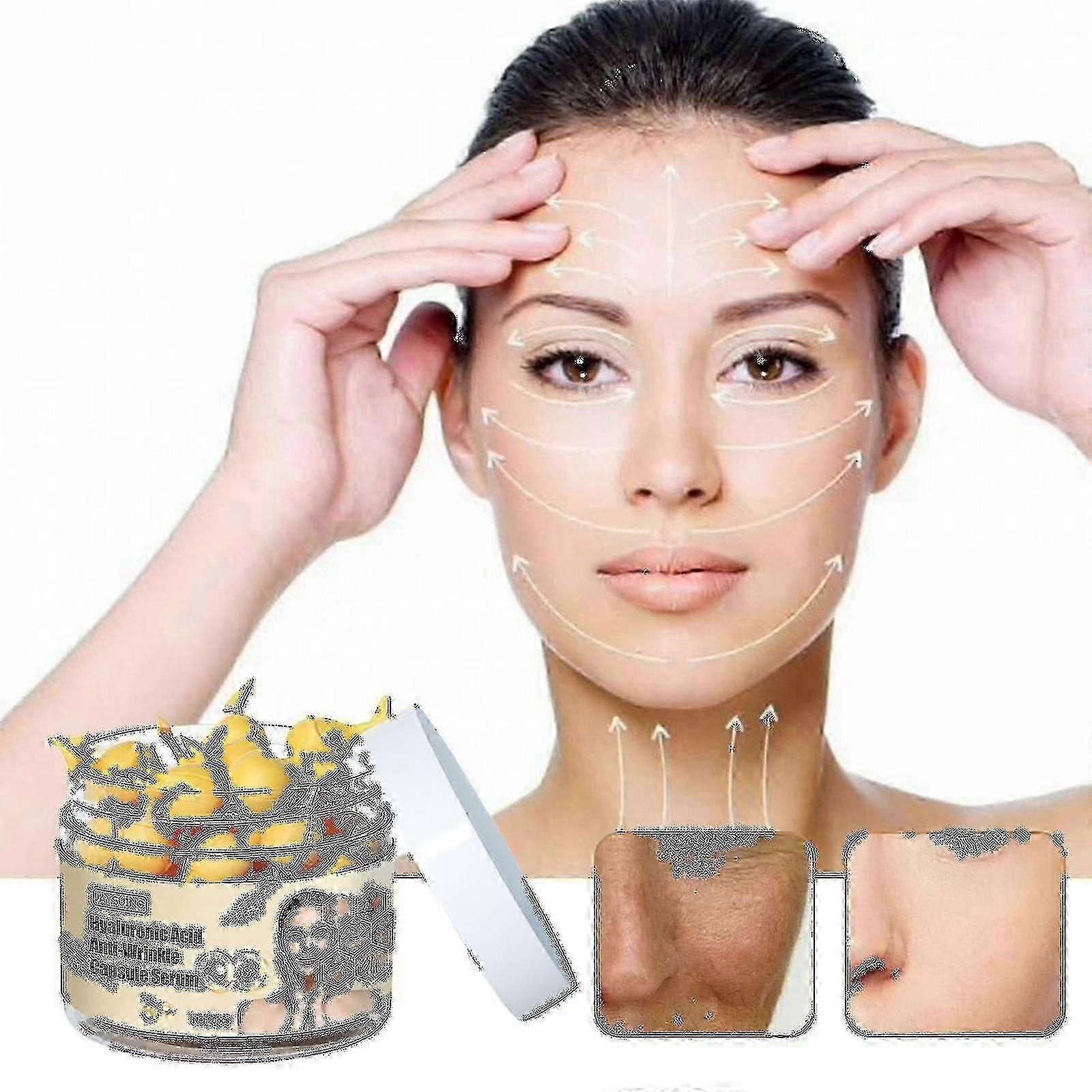 תמצית כמוסה נגד קמטים של חומצה היאלורונית נגד קמטים מיצוק עור הפנים תיקון לחות במחסום