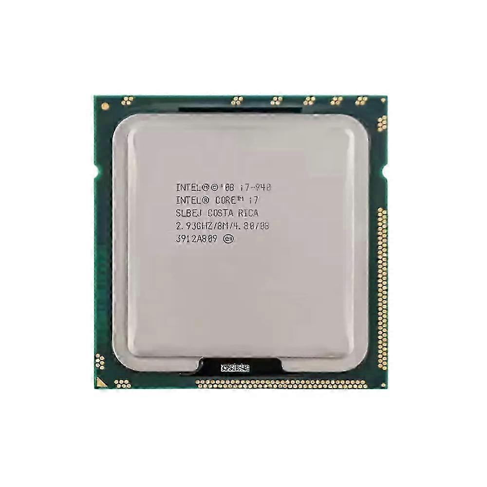 25-26 Core i7-940 CPU - Socket LGA 1366 4 Cores 8 Threads 2.93GHz 8MB L3 Cache 130W.