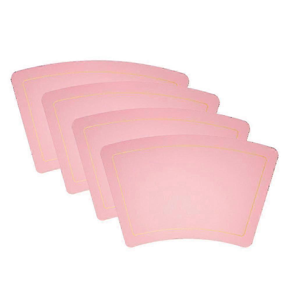 4 Pcs Wedge Placemats For Round Table ,waterproof Pu Leather Mats For Stain Resistant Xmas Placemats miao4
