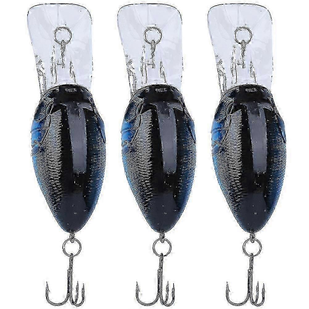 4# Artificial Simulation Lifelike Bait Fishing Tackle - 3PCS Deep Diving Hook Scraper Lure