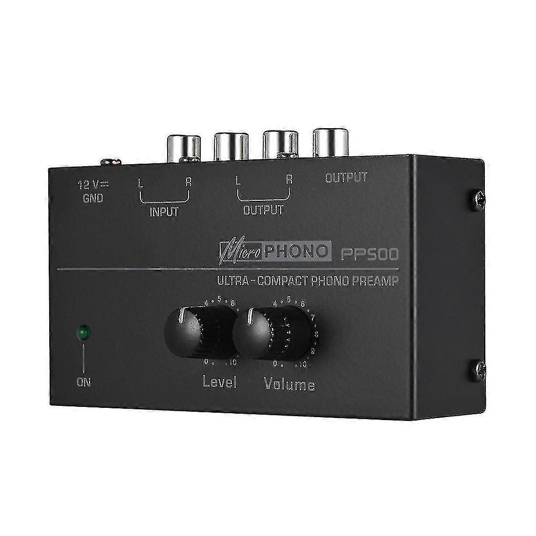 Ultra-compact Phono Preamp Pp500 With Treble Balance Volume Adjustment Pre-amp Turntable Preamplifi