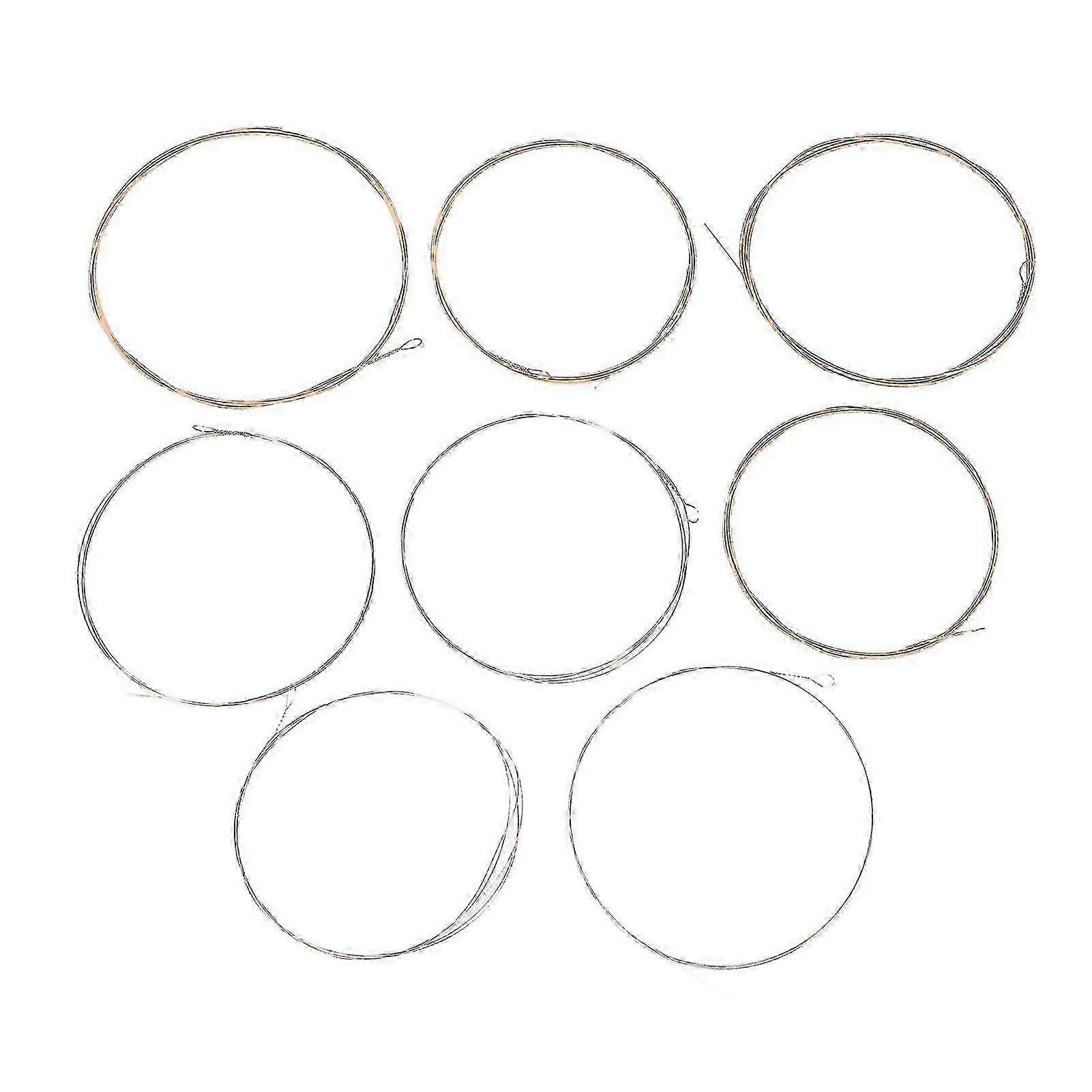 8 Pcs Mandolin String Phosphor Bronze Stable Timbre 8 String Mandolin Strings for Replacement