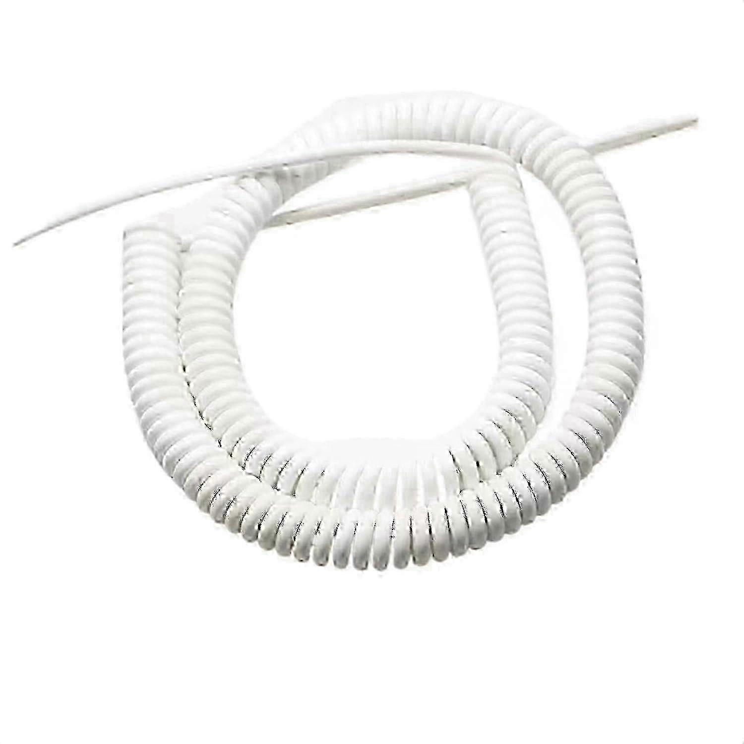 Spring Power Cord, Coiled Extension Cord, 3 Cores Expandable Spring Cable White 15AWG 5 Meters SZRH A-GB
