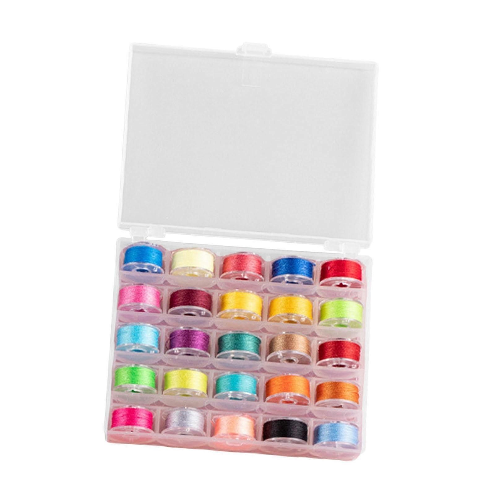 Prewound Bobbin Thread Sewing Thread Set for Home Sewing Machine with Storage