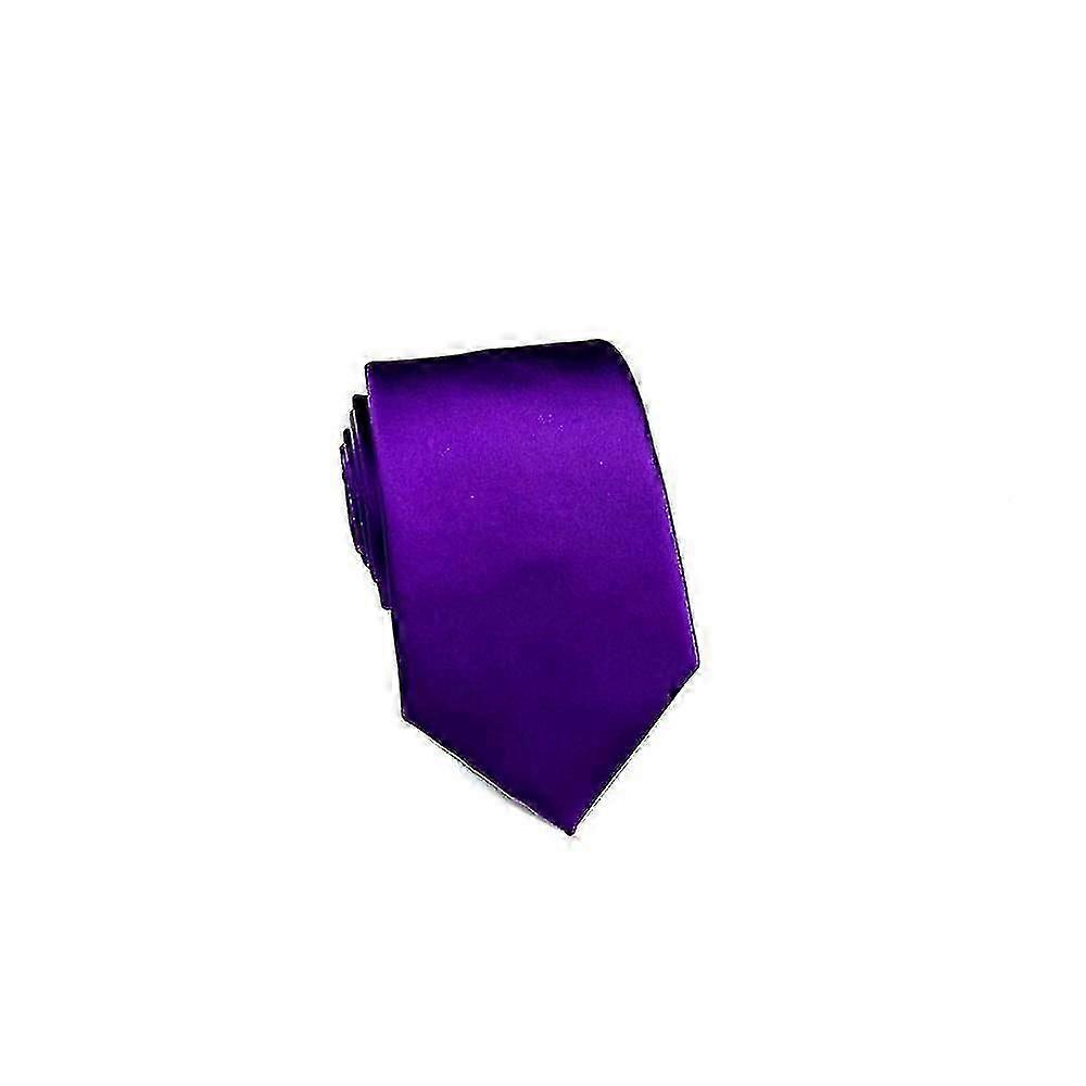 polyester garn slips ren farve slips herre slips (lilla)