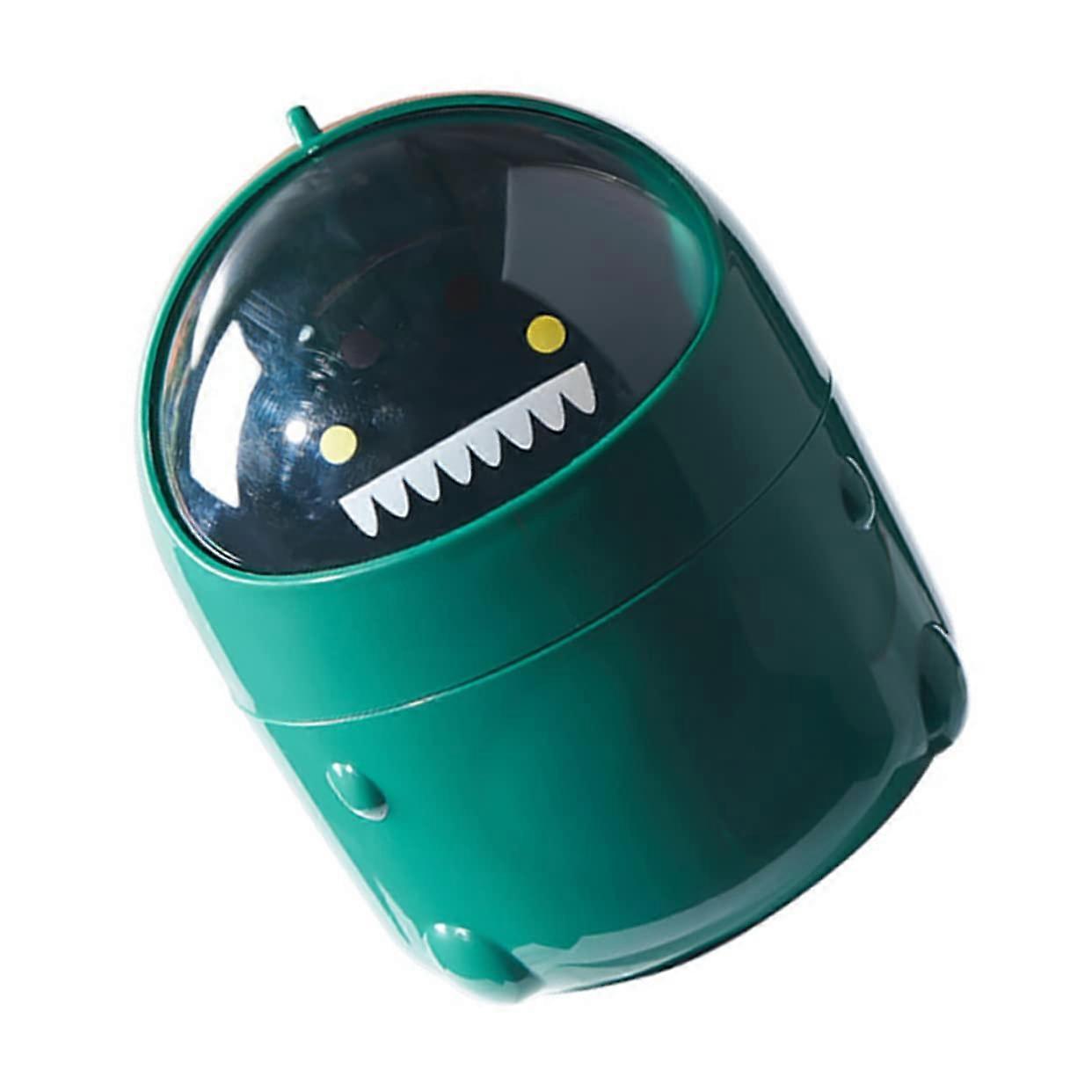 Cartoon Dinosaur Trash Can FlipType Design Small Desktop Trash Bin For Home Office Use Fruit Peels And Waste