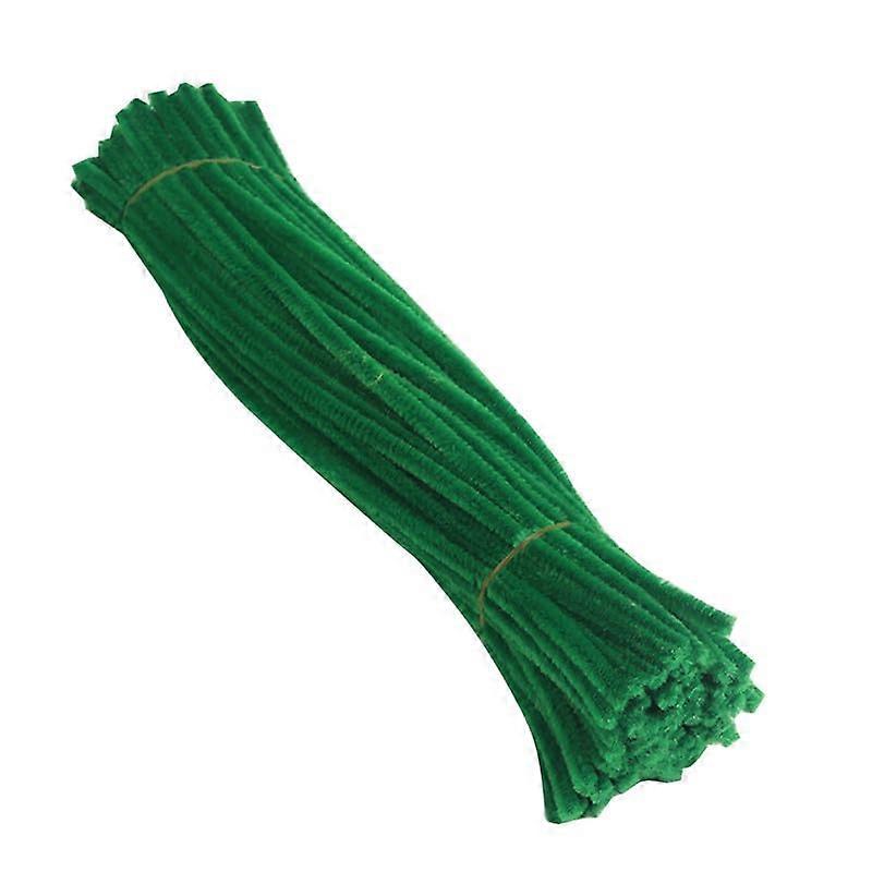 100 Pcs, 30 Cm, Colored Pipe Cleaners, DIY Crafts, Green