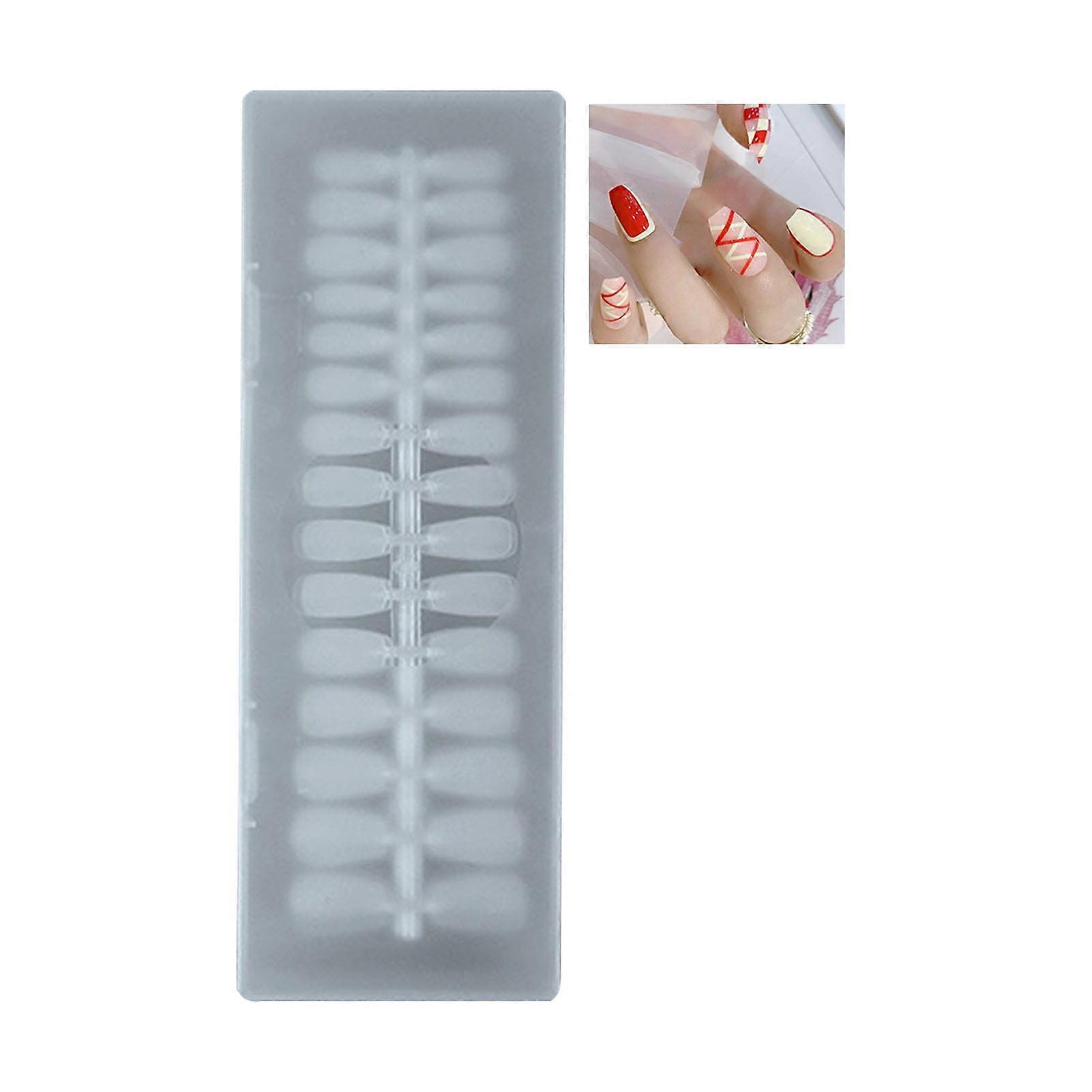 Hesroicy 300Pcs False Nails, Grinding-free Traceless 1mm Ultra Thin DIY Double Frosted Short Square Almond Tips