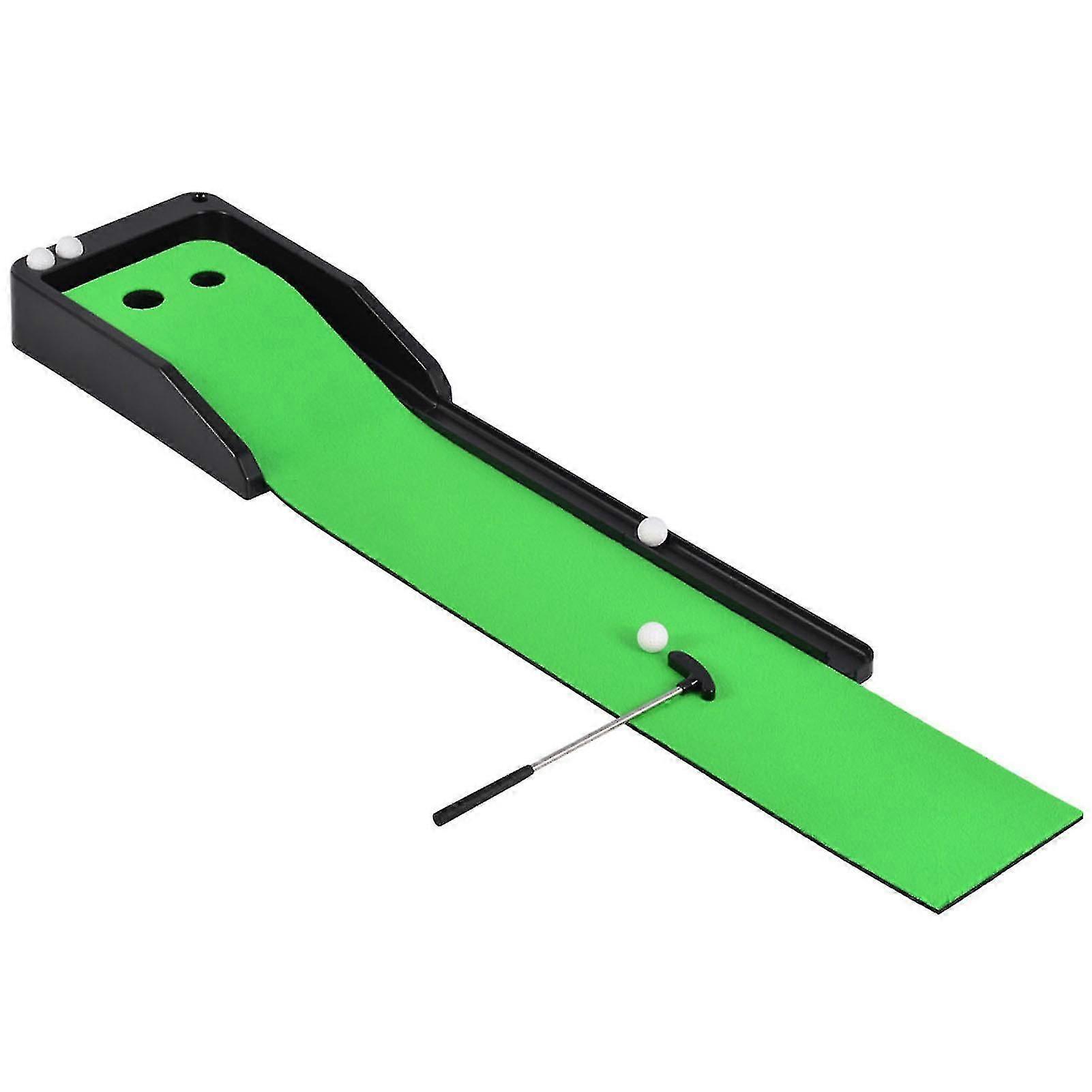 ボール付き1セットゴルフパッティングマットコンパクトサイズ滑り止めゴルフパッティングトレーナーカーペットトレーニング機器ゴルフ愛好家用