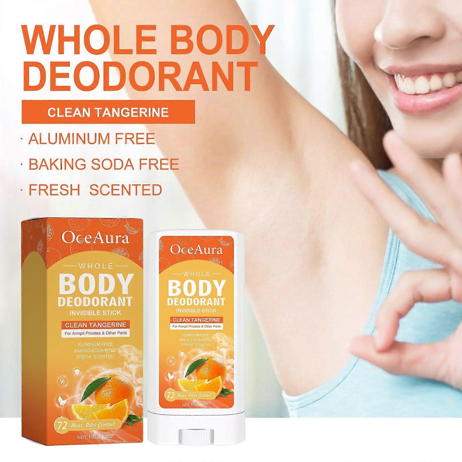 Oceaura Orange Body Deodorizing Stick Reduces Body Odor Under The Armpits And Feet With A Refreshing And Light Fragrance