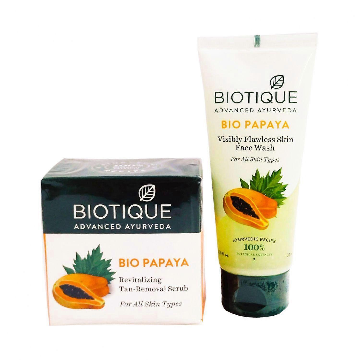 Набор для ухода за кожей (75 г + 100 мл), Bio Papaya Set,  Biotique