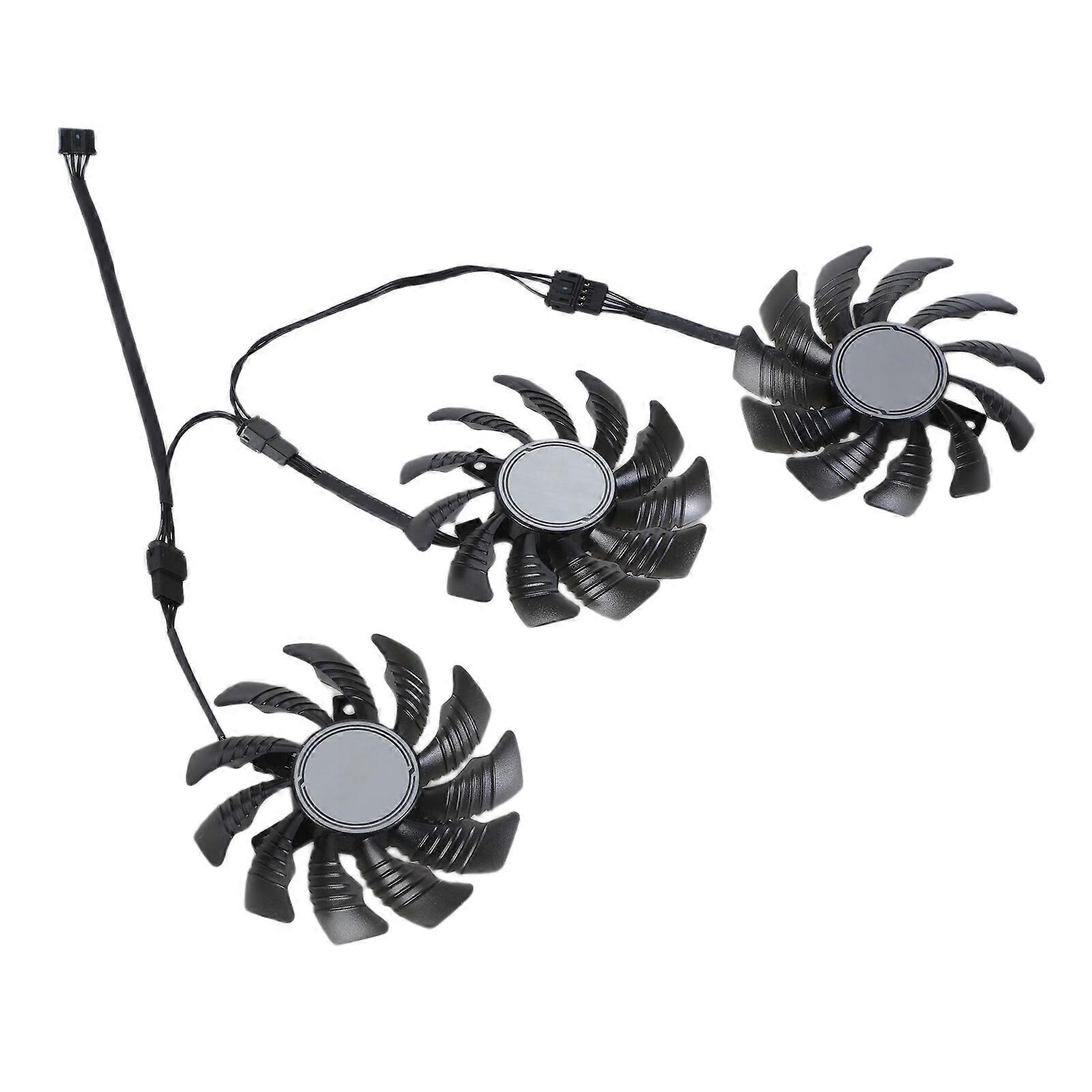 4pin DC12V GPU Fan PLD08010S12HH for RTX3050 3060 GAMING Graphics Cards Cooling Radiator Efficient Airflows Multicolor