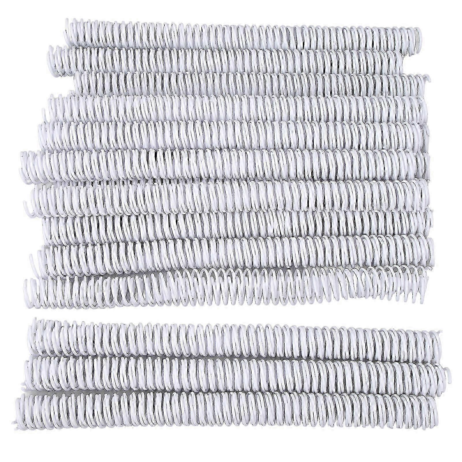 50 Pcs Spiral Binding Coil 19mm Diameter 48 Loop 4:1 Pitch 170 Sheet Capacity A4 Binding Spine White