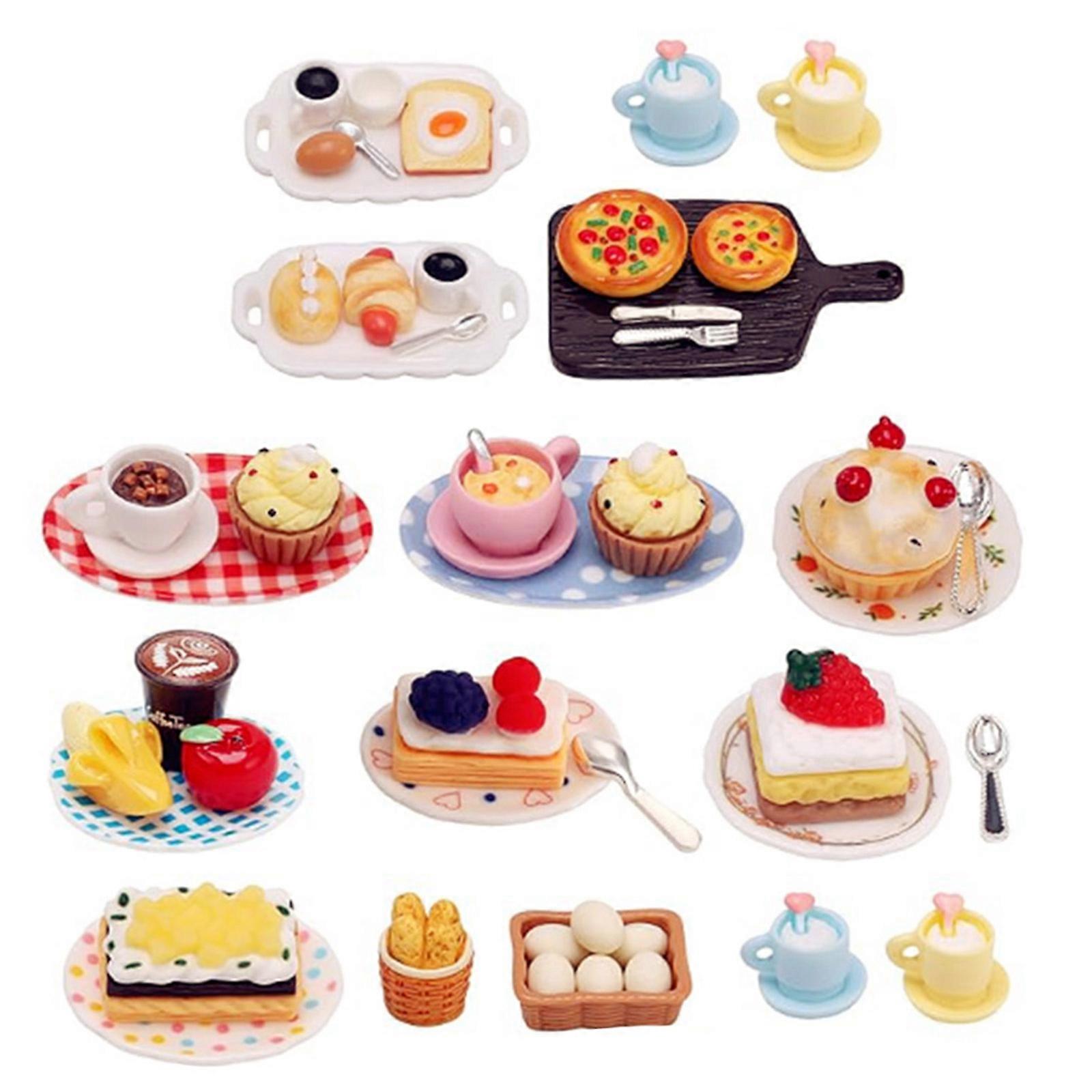 Tiny Artificial Dessert Miniature Resin Toy For Dollhouses Display Creative Play And Collector Use Multicolor