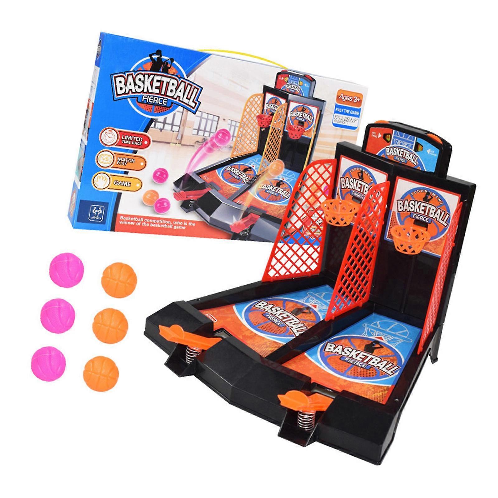 Interactive Tabletop Basketball Game with Small Basketball Portable Table Basketball Set for Kids and Adults Fun Gifts Multicolor