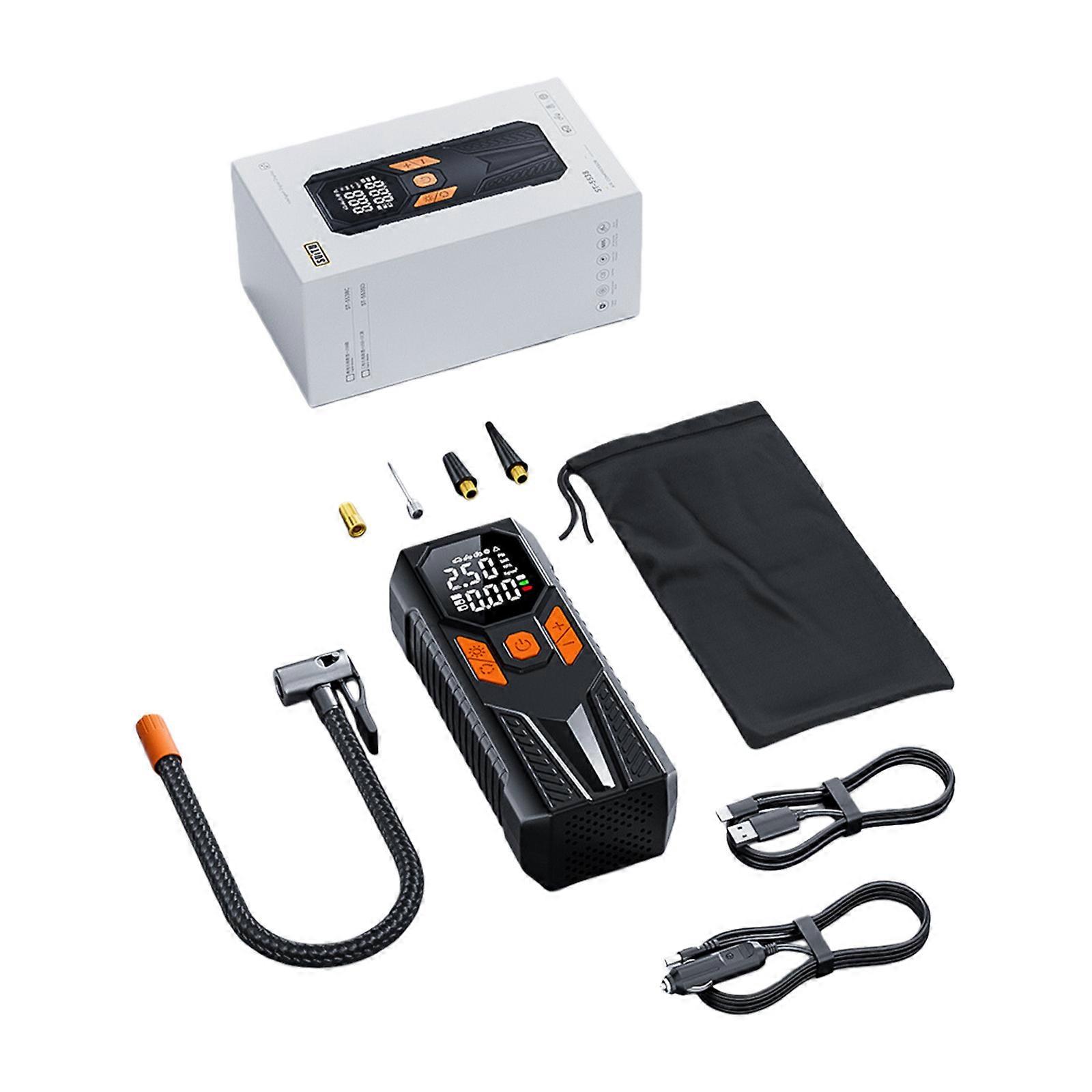 Lightweight Tire Inflator With Digital Display Quick Inflation For Cars Motorcycles Emergency Use Portable Design PC Materials Multicolor