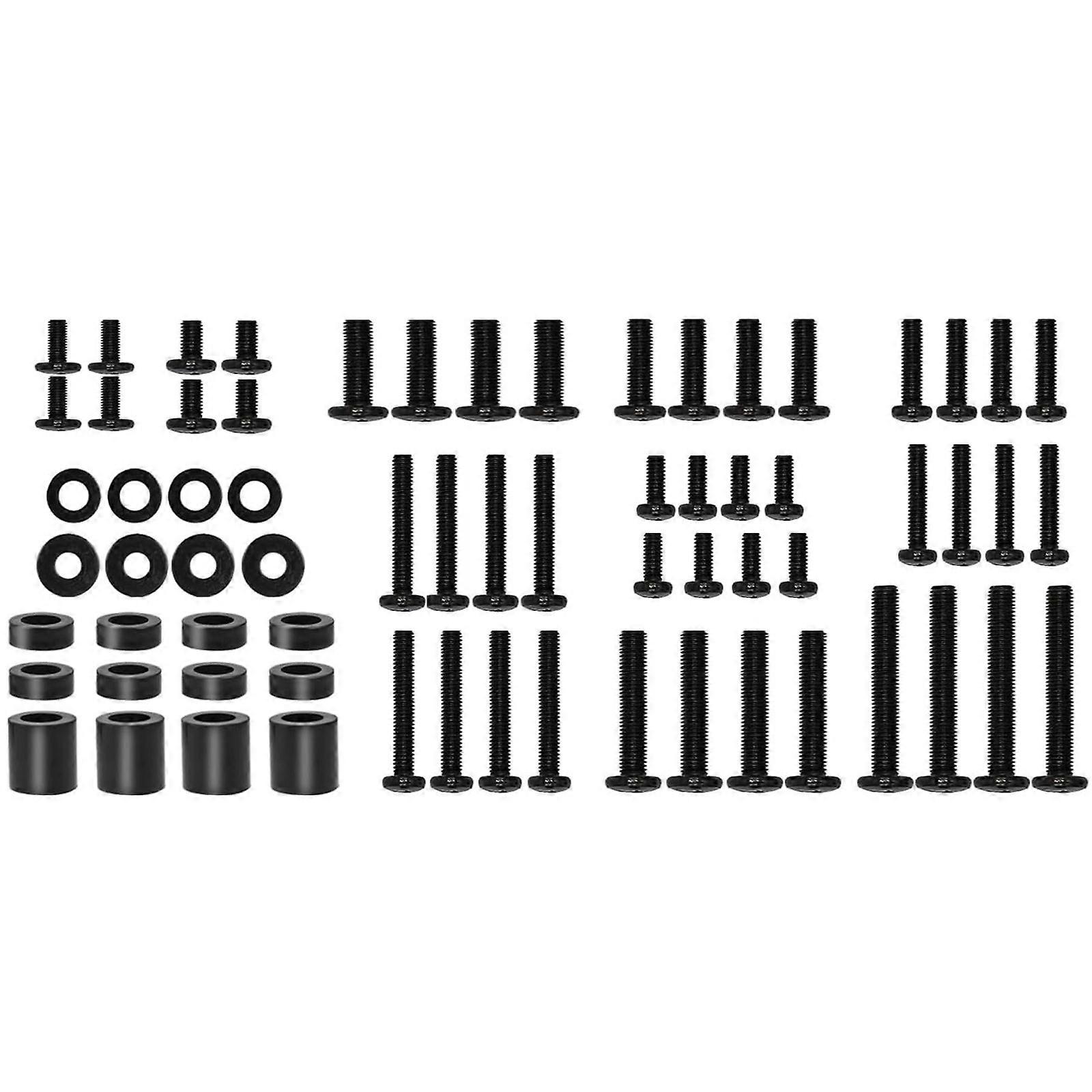 Universal TV Mounting Screw Kit For TV Stand Monitor Wall Mount M6 Screws With Washer Spacer Standard Hardware Multicolor