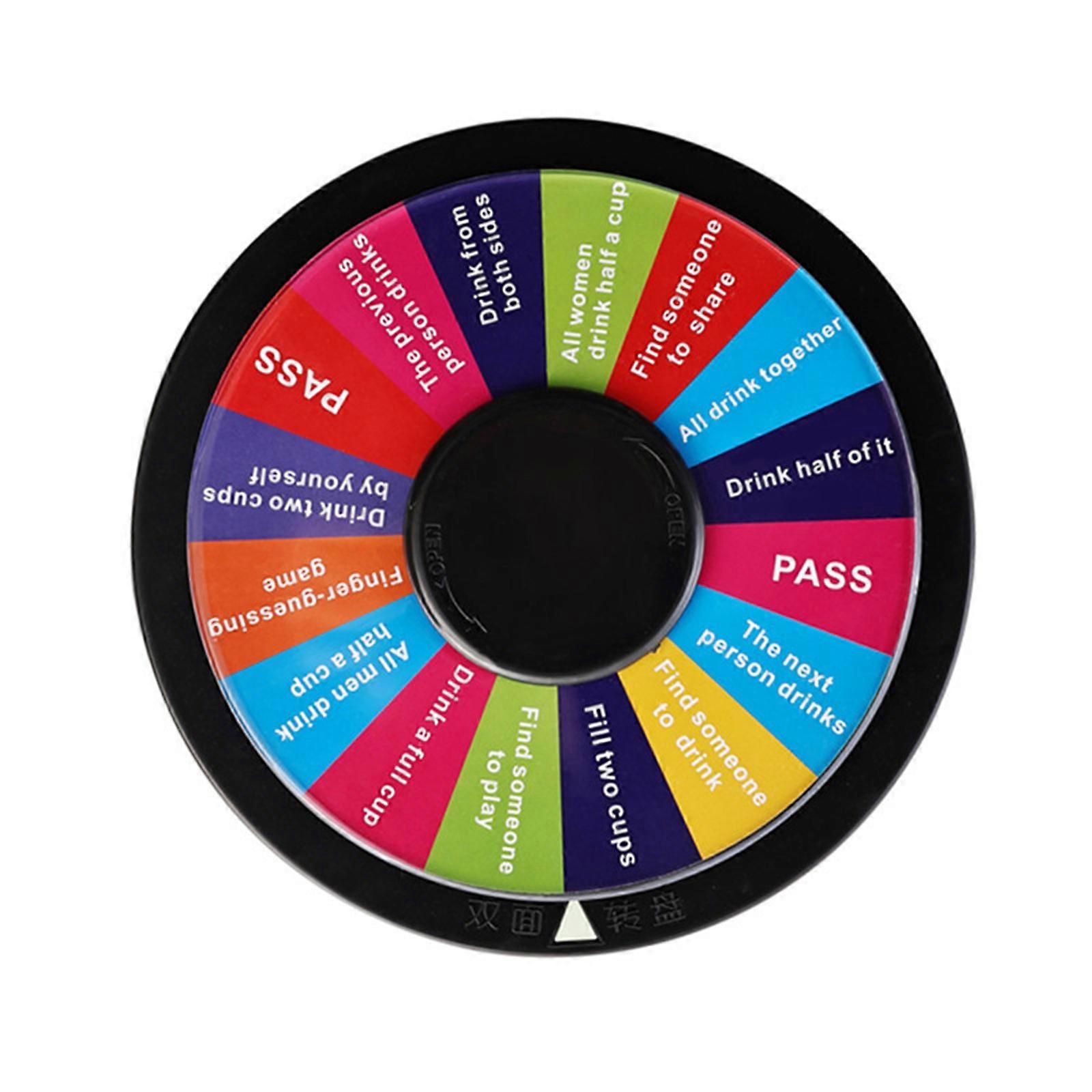 Reversible Acrylic Spin Wheel Acrylic Rotating Parties Game Interactively Wheel for Group Activity Multicolor