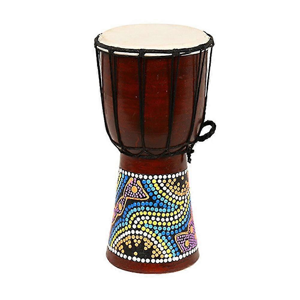Tambor Djembe Africano Profissional, Pele de Cabra de Madeira, Instrumento Musical Tradicional de 4 Polegadas/6 Polegadas