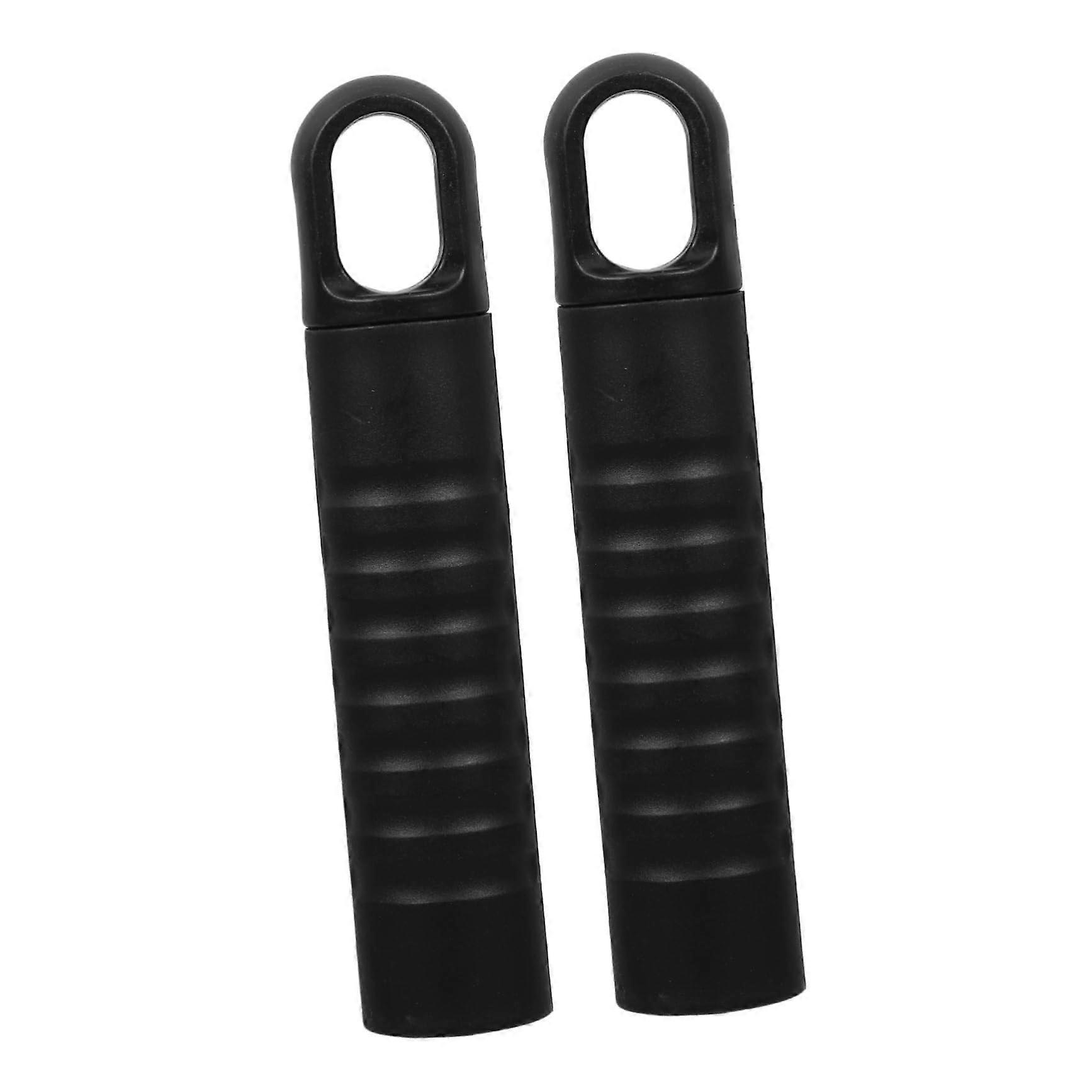 2 Pack Slip Mop Handle End Caps with Hanging Grip Covers for Broom and Dustpan Storage