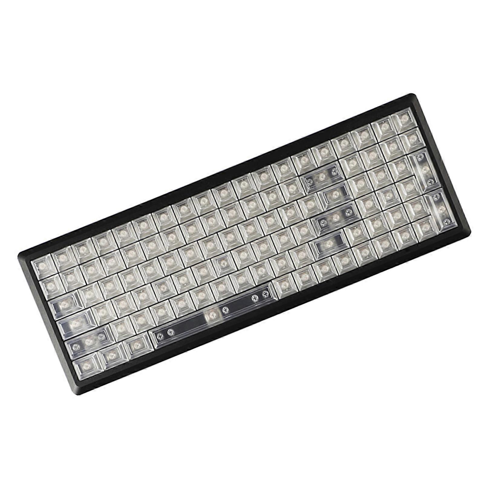 122PCS Mechanical Keyboard Keycaps DSA height Translucent Keycap Set for Mechanical Keyboards 7U Space bar keycap  transparent