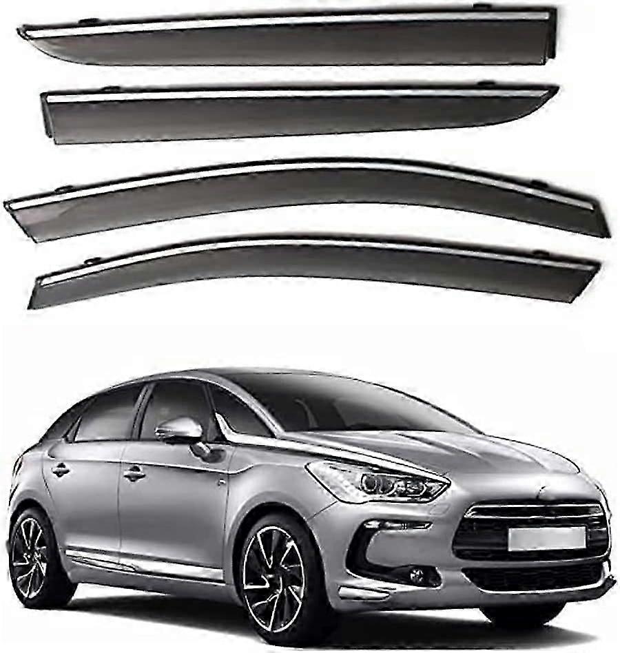 4pcs Car Wind Deflectors for Citroen DS5 Hatchback 2012-2018, Side Window Visor Sun Rain Guard Windproof Set