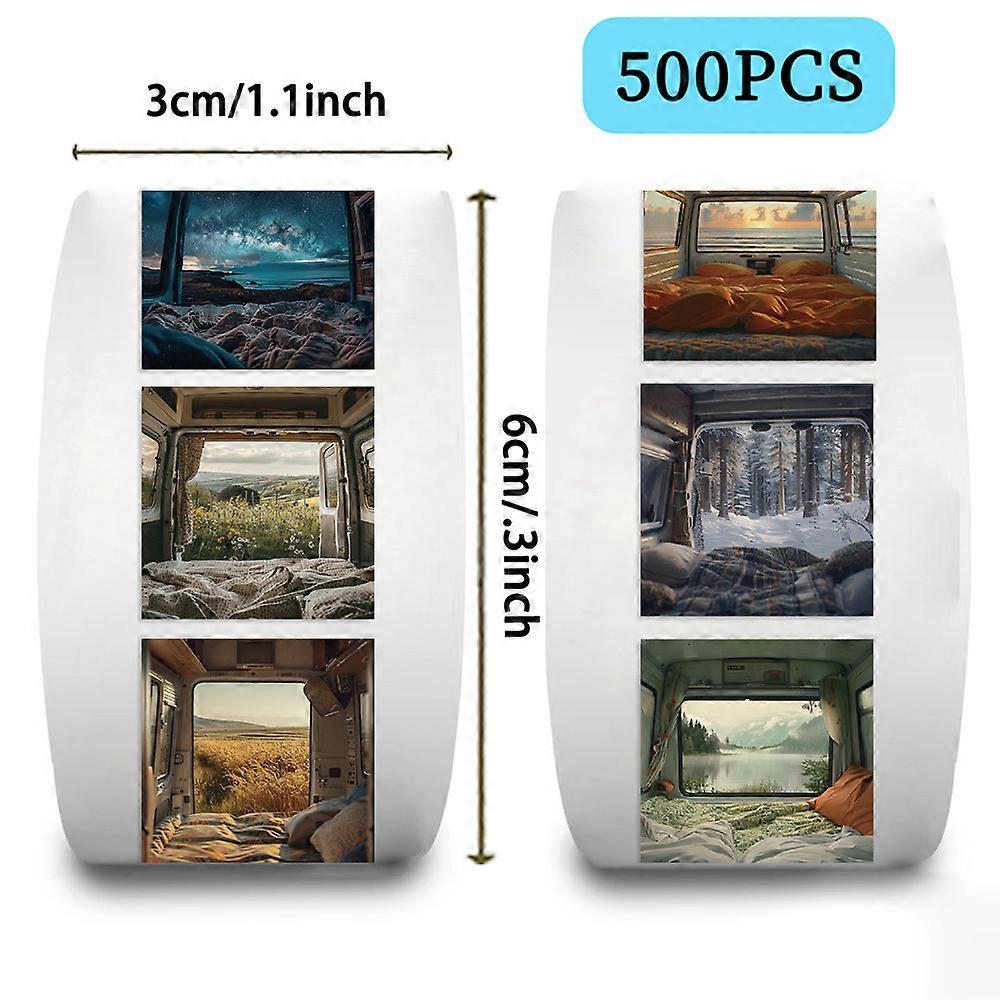 500 sheets/roll of washi tape, camping-style journal material, DIY decorative envelope sealing stickers