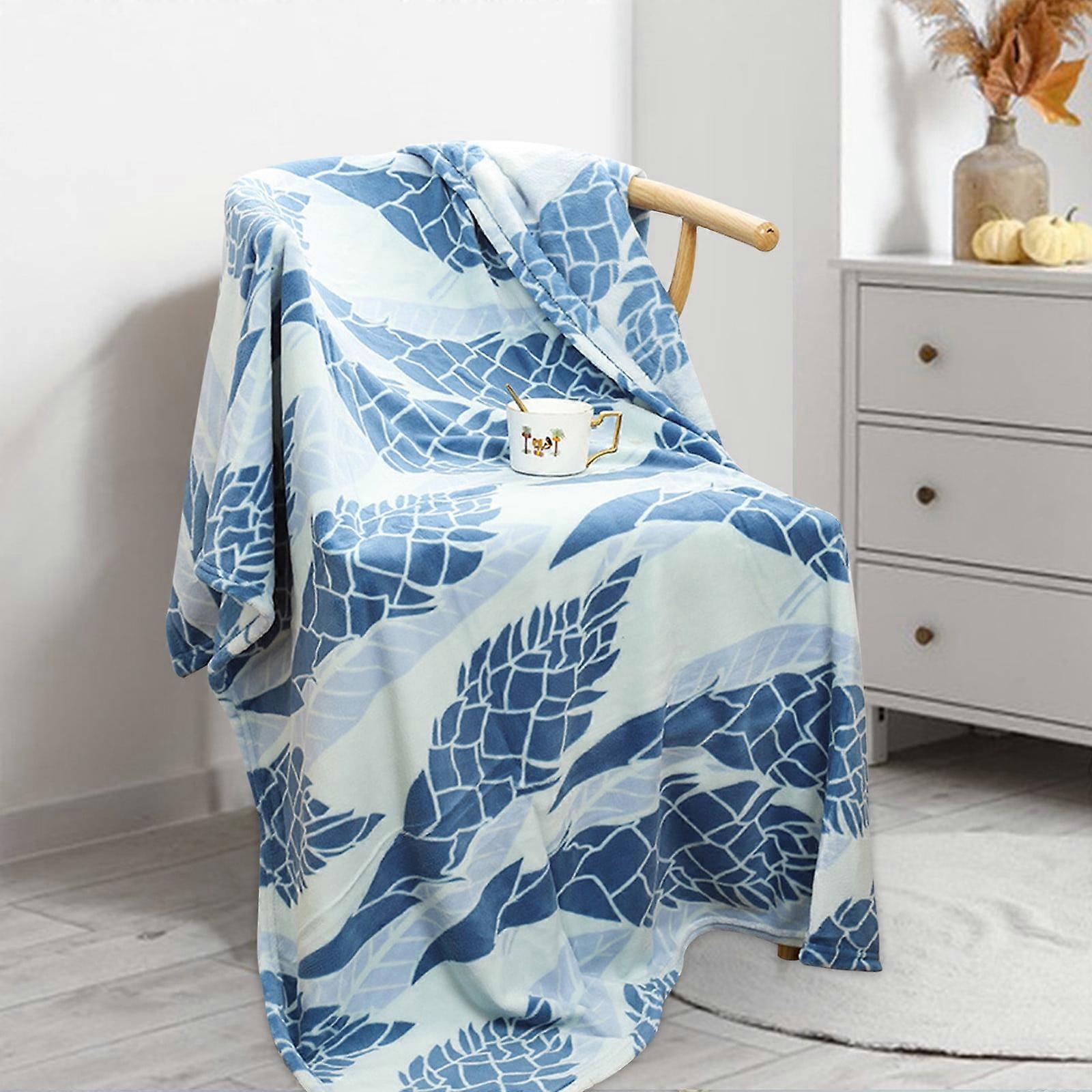 Staron Flannel Blanket Four Seasons Universal Compatible with C, Single Printed Thickened Blanket for Office Lunch Break