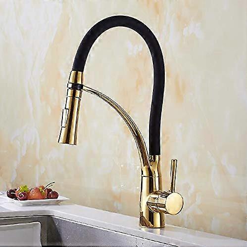 Kitchen Sink Faucet with Pull Down Sprayer, Widespread Hot and Cold Mixer for Bar and Farmhouse