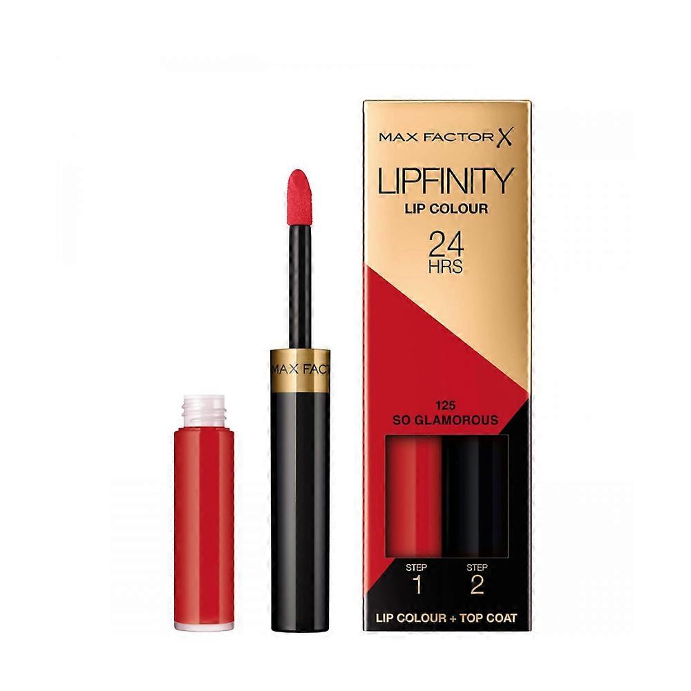 Lápiz labial Max Factor Lipfinity Two Step, nuevo en caja - 125 So Glamorous