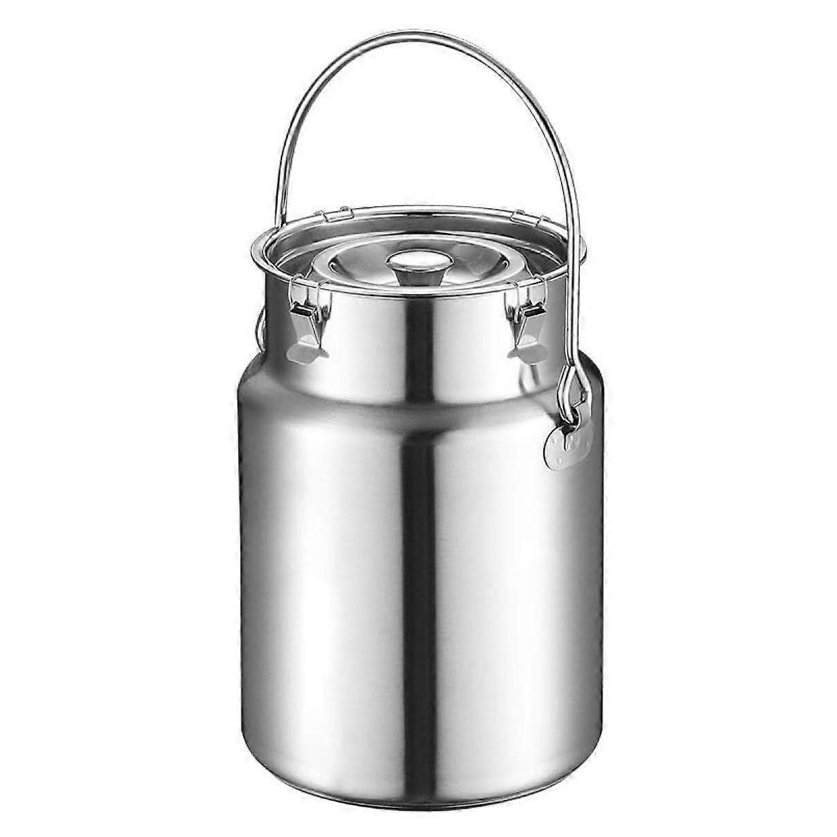 304 Stainless Steel Airtight Food Storage Canister with Handle for Liquids and Solids 5L