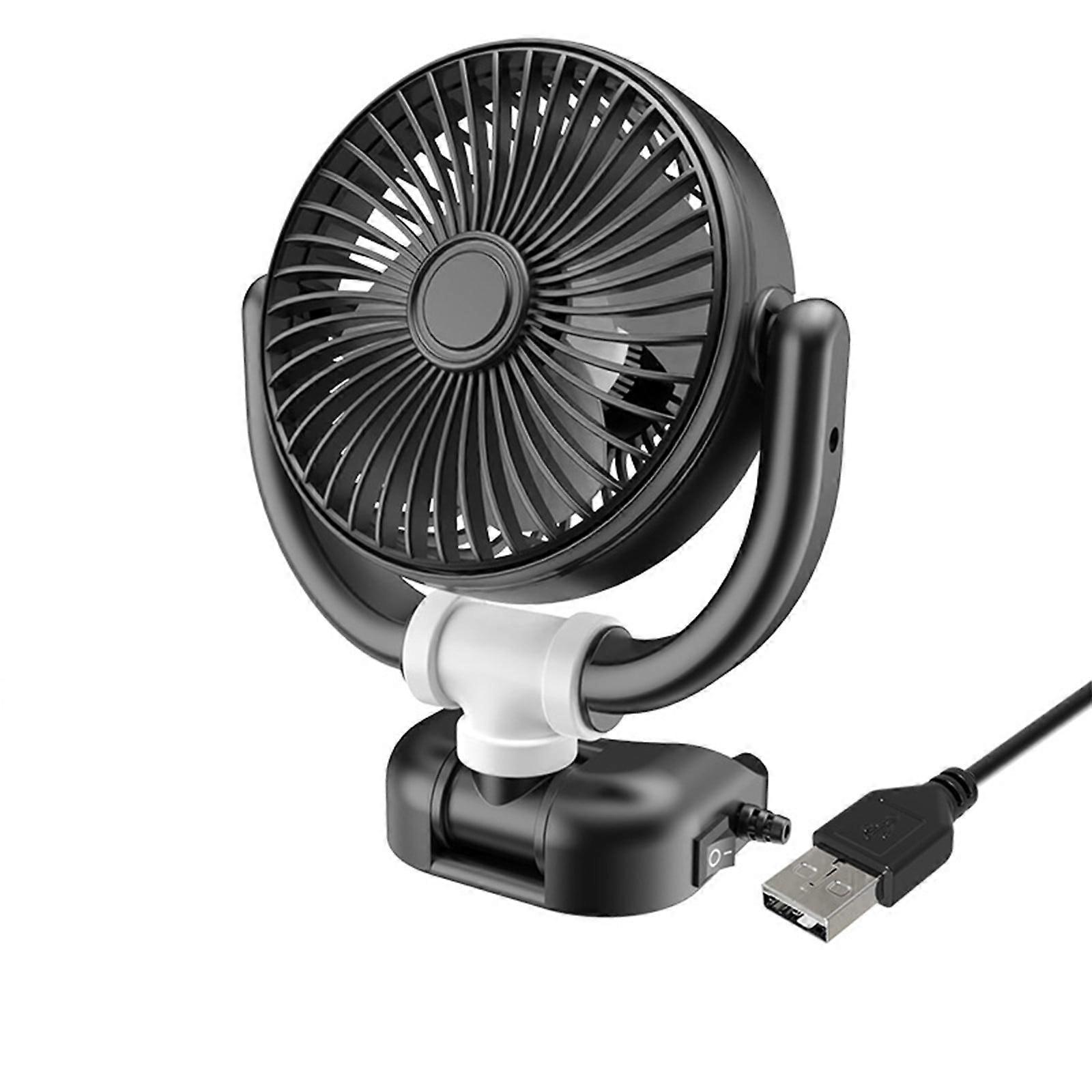 Fans on Clearance! lulshou USB Car Mounted Fan Practical for Car Interior Three-way Folding with Large Angle and Strong Wind Power