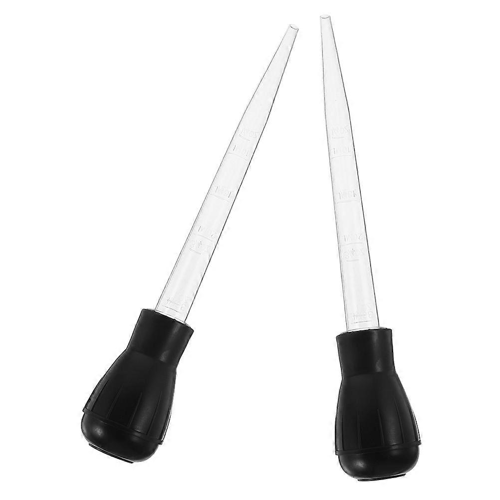 Marinade Injector Meat Baster 2Pcs Dropper Style Kitchen Tool for Picnics and Thanksgiving 11X2X0.2In Convenient Control