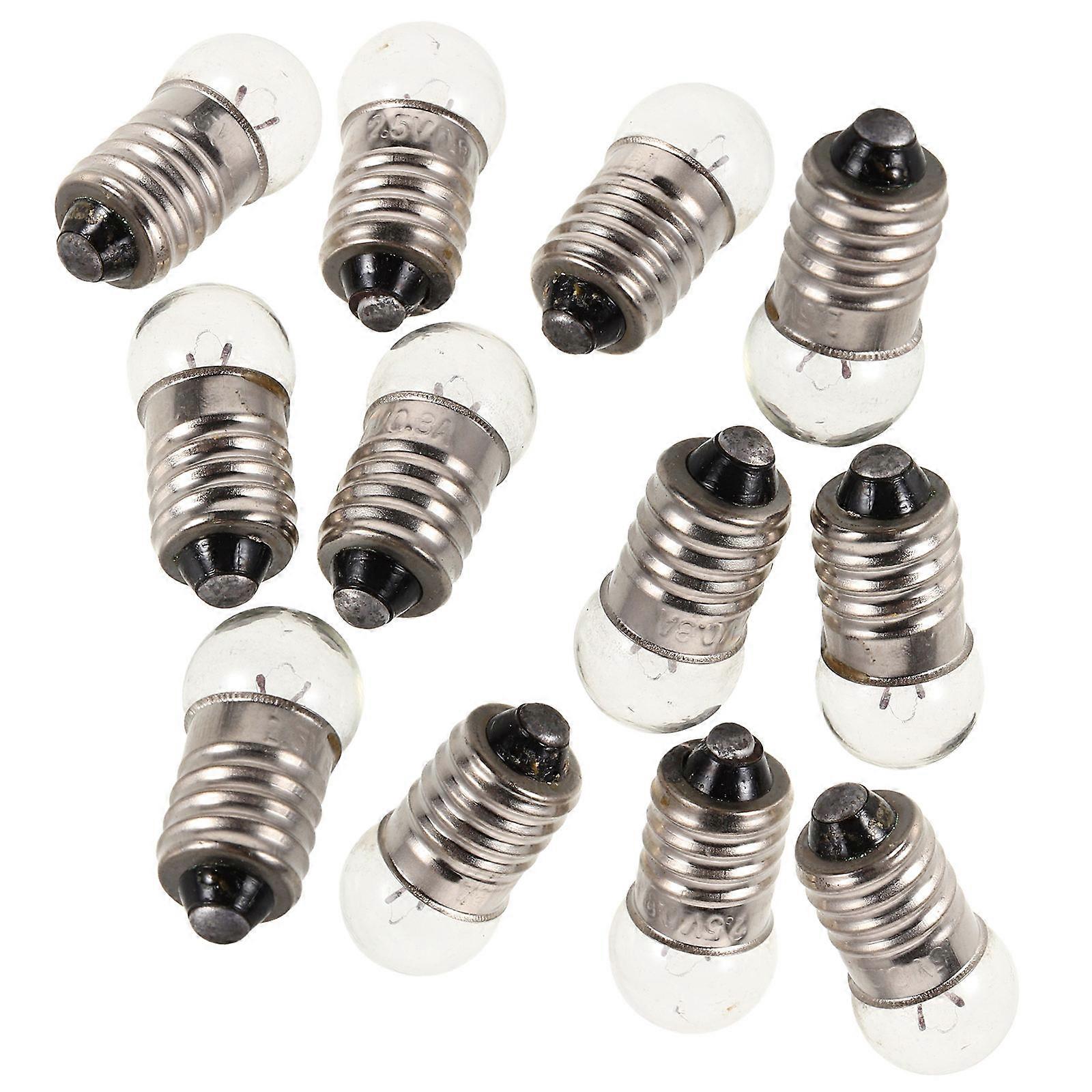 Mini Screw Base Light Bulbs for Experiments 12Pcs Small Transparent Electrical Bulbs