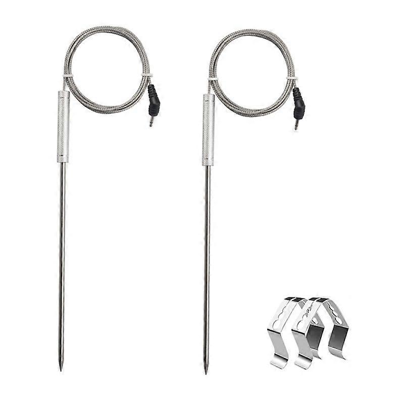 2Pack Meat Probe for TP20 TP17,with 2 BBQ Probe Holder Clip