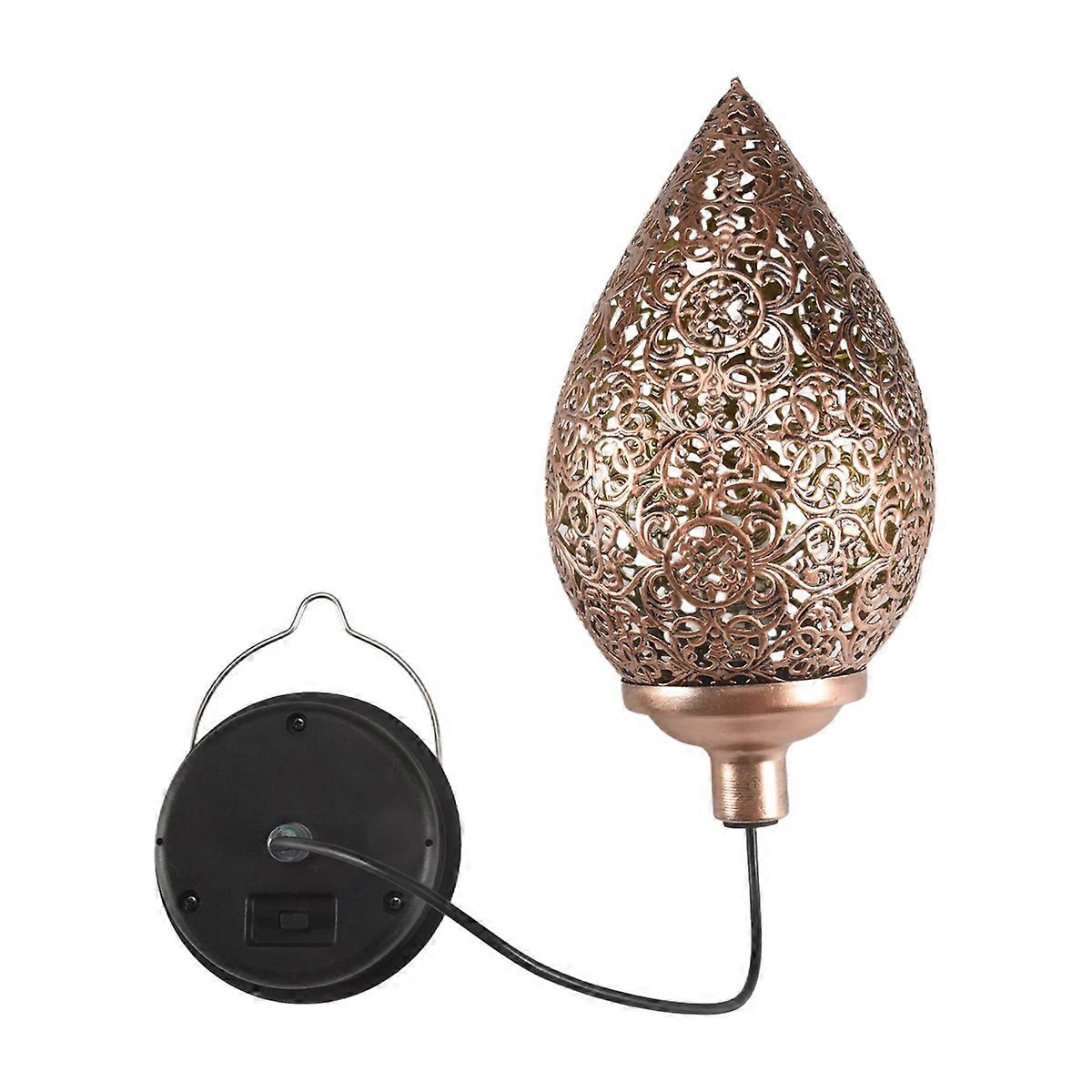 Solar Powered LED Moroccan Hanging Lantern Retro Moroccan Pattern